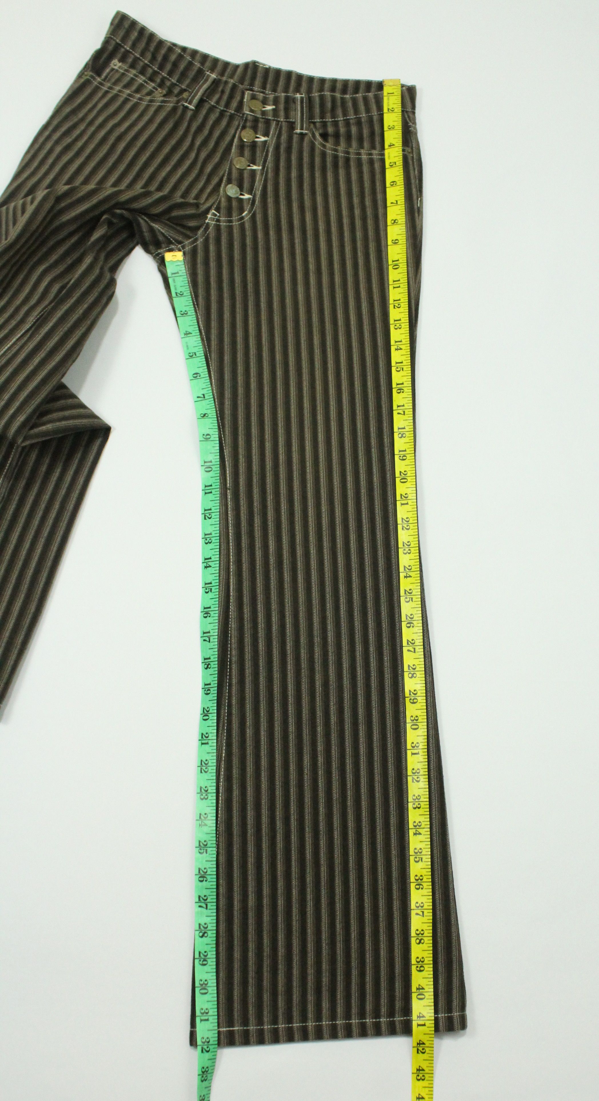 Tornado Mart Flared TORNADO MART Striped Bell Bottom Bootcut Size US 30 / EU 46 - 17 Thumbnail