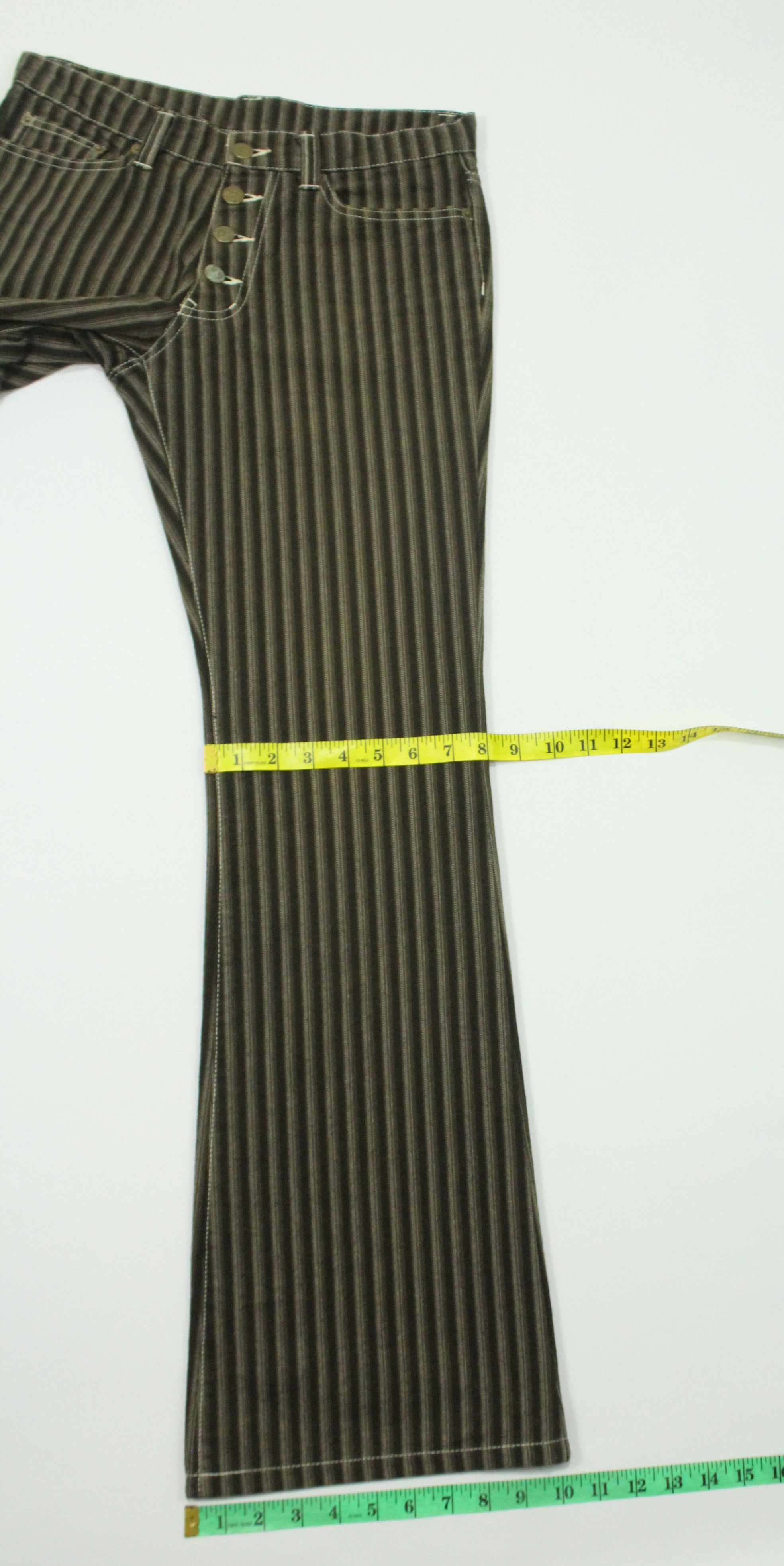 Tornado Mart Flared TORNADO MART Striped Bell Bottom Bootcut Size US 30 / EU 46 - 16 Thumbnail