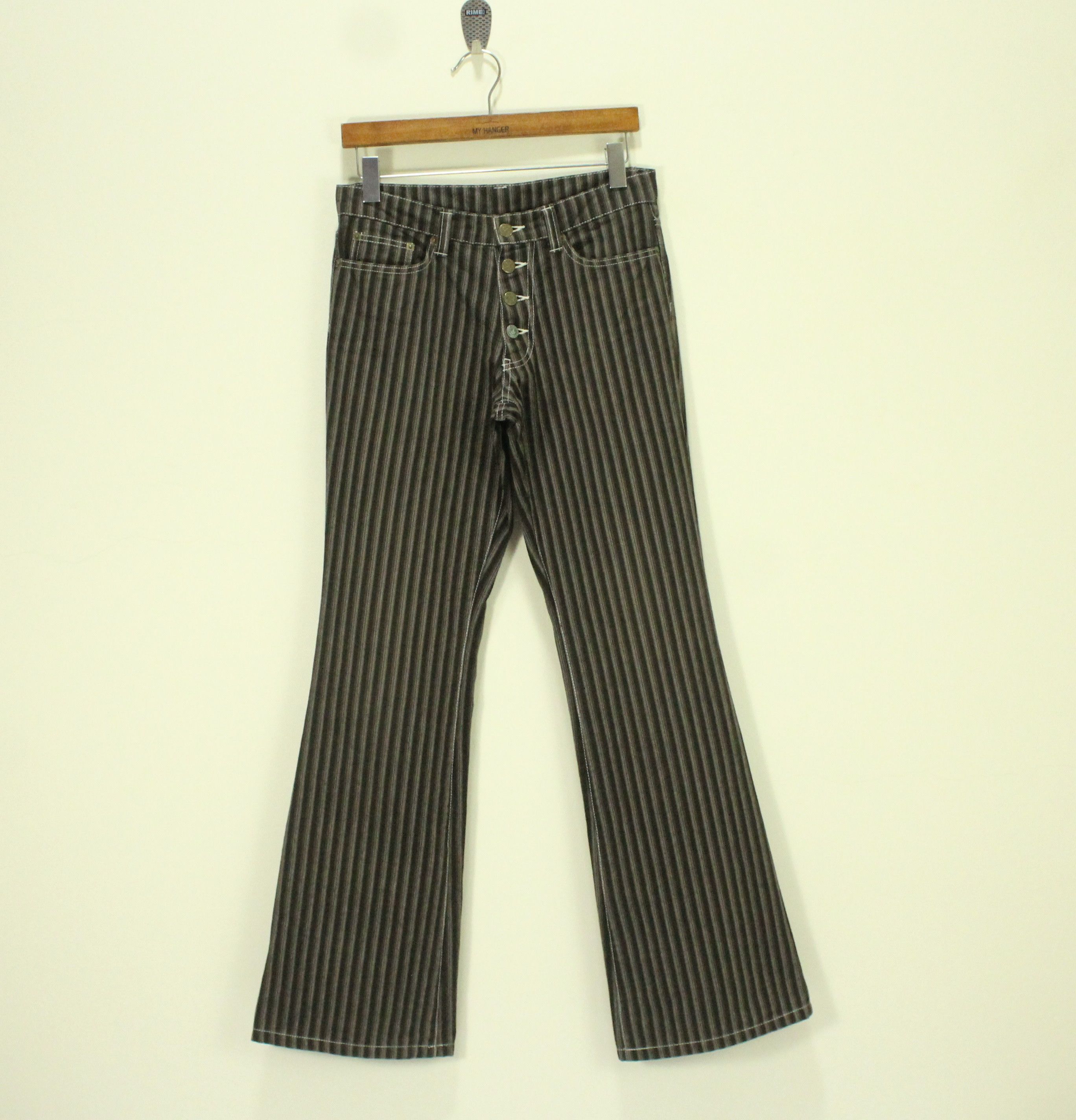 Tornado Mart Flared TORNADO MART Striped Bell Bottom Bootcut Size US 30 / EU 46 - 2 Thumbnail