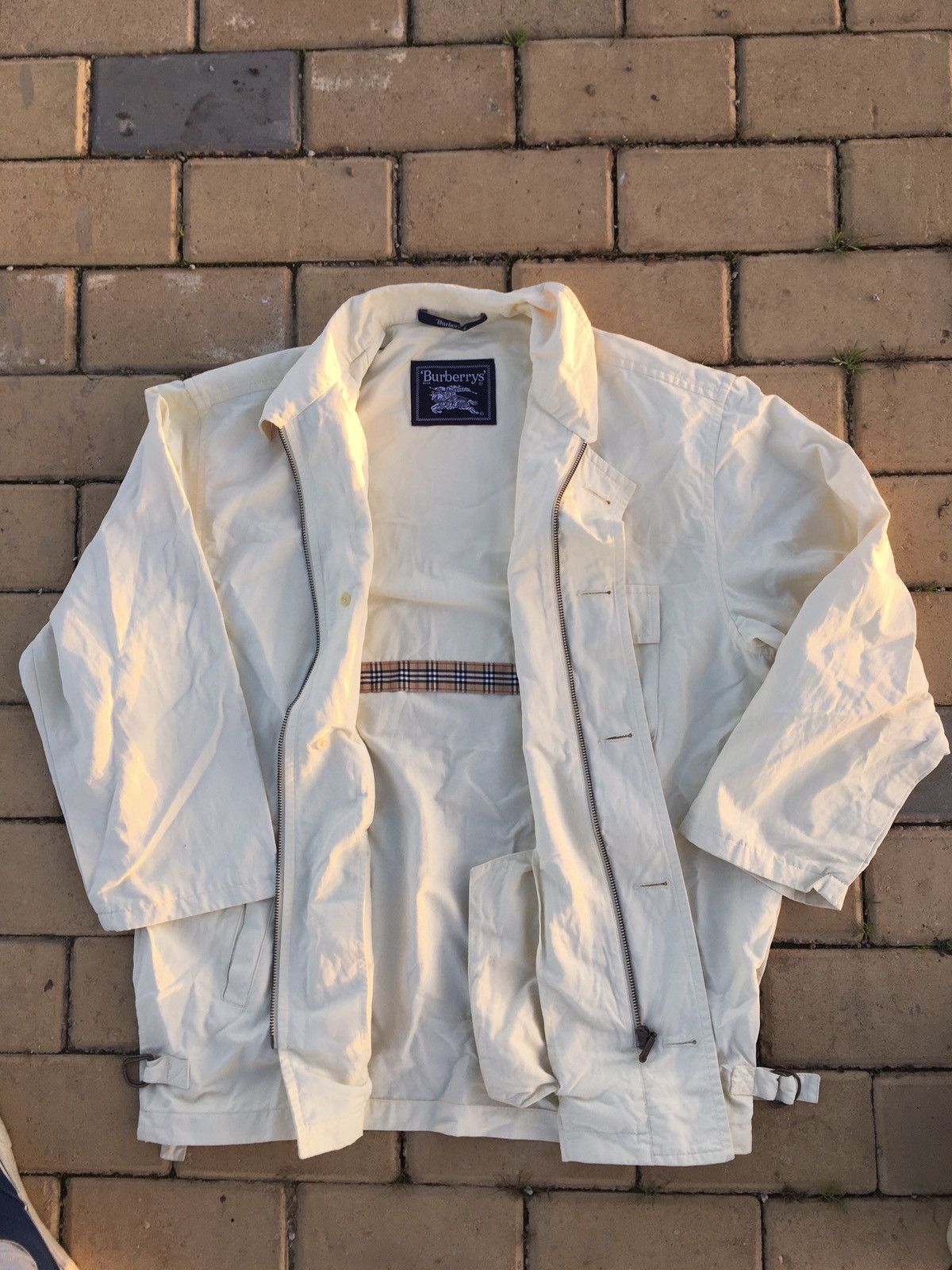 image of Authentic Burberry Light Vest in Cream, Men's (Size Medium)