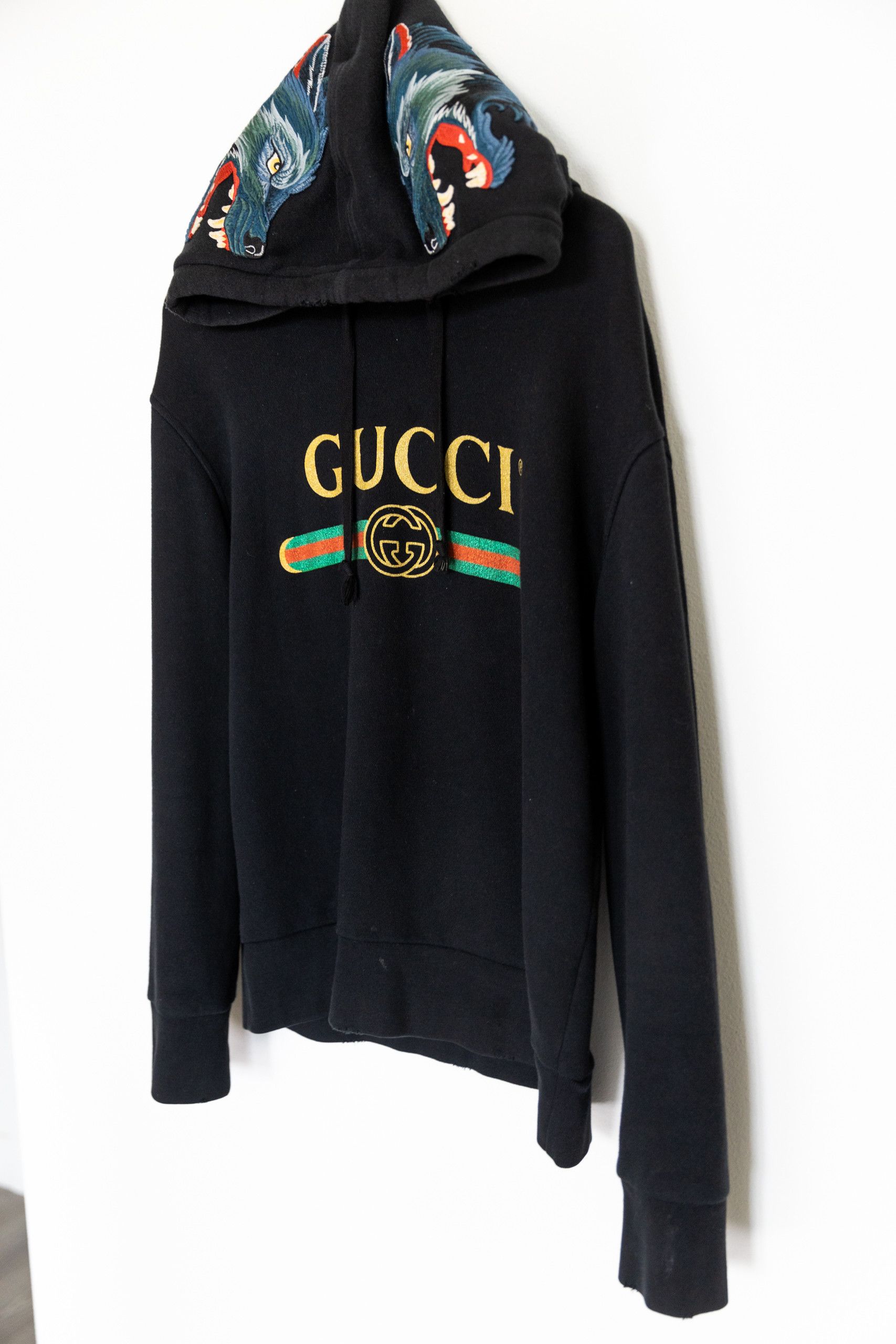 Gucci Wolf embroidered hoodie Size US S / EU 44-46 / 1 - 5 Thumbnail