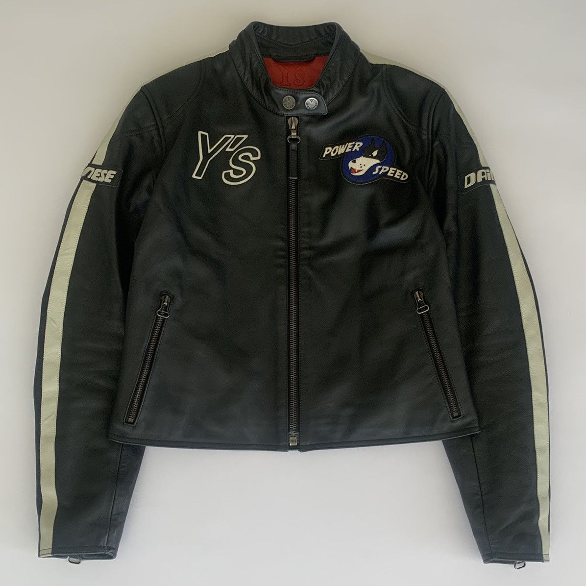 image of Yohji Yamamoto Aw04 Dainese 'too Damn Close' Moto Jacket in Black, Men's (Size Small)