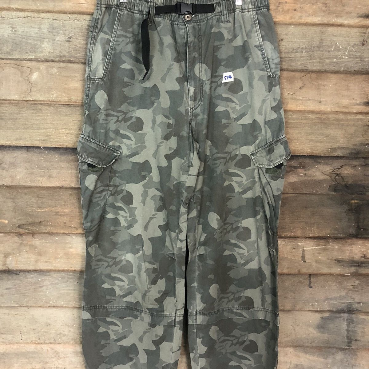 Japanese Brand Paralyser Camo Multipocket Military Cargo Pants #5746 Size US 33 - 4 Thumbnail