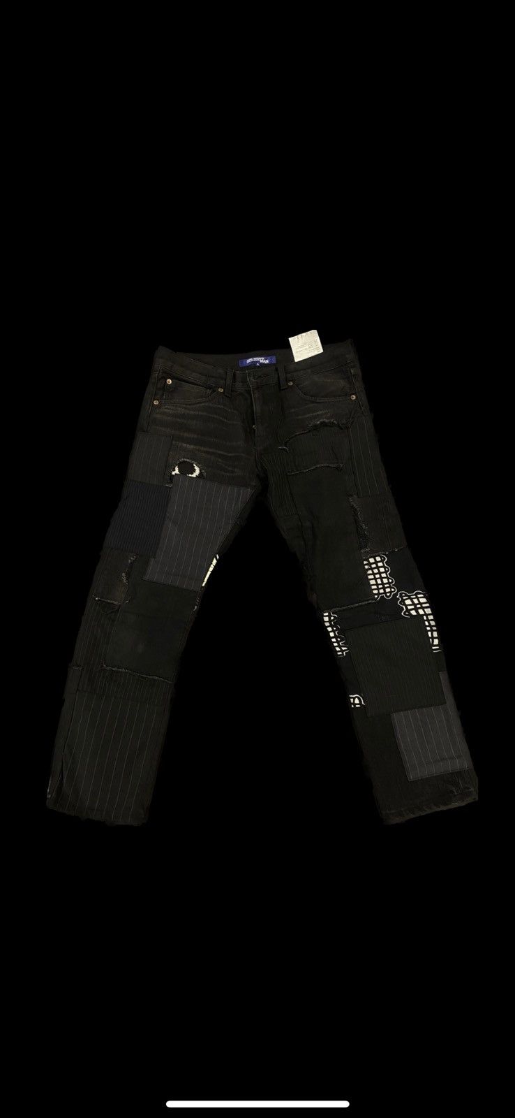 INSANE PATCHWORK CROPPED CDG DENIM