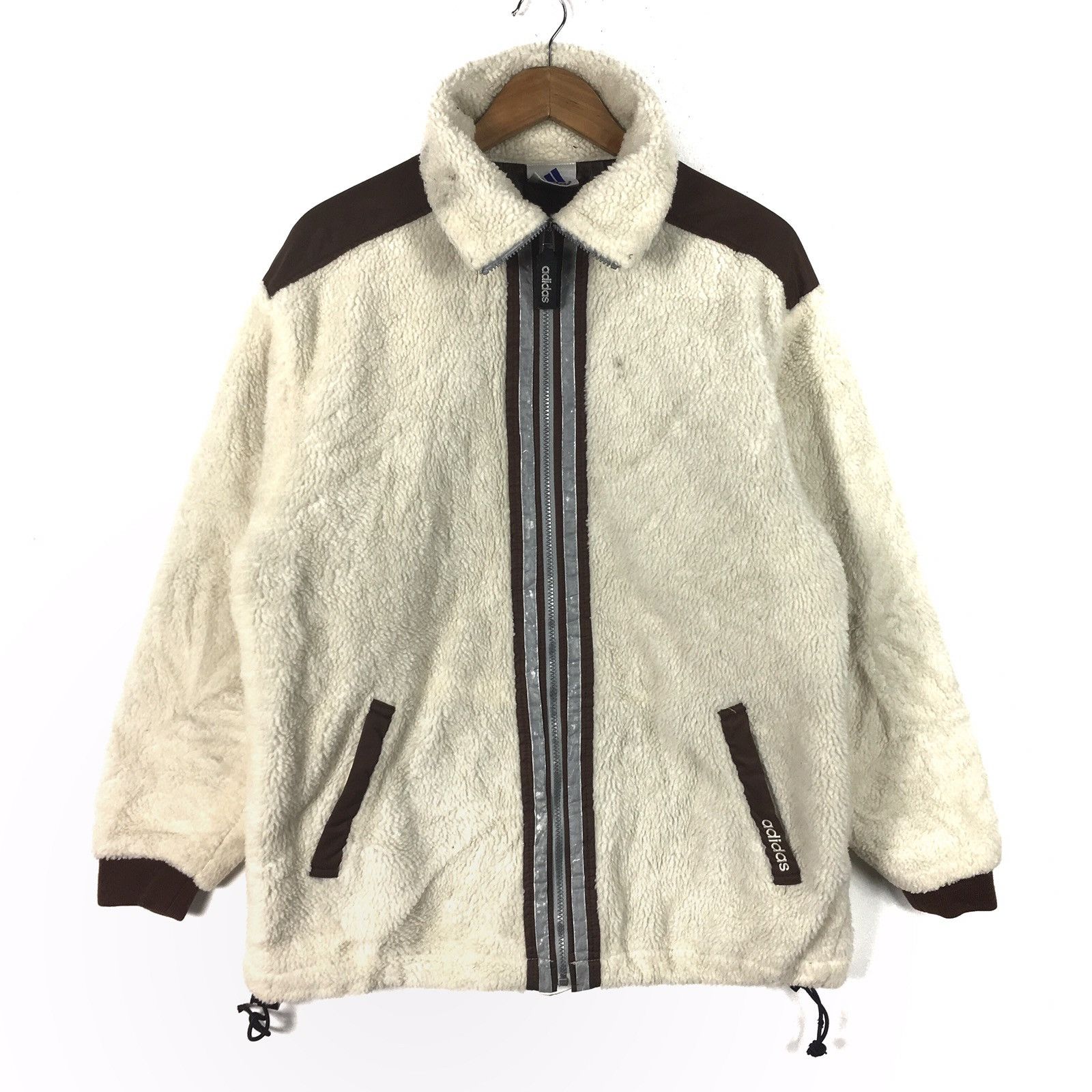 Adidas × Vintage VINTAGE ADIDAS SMALL LOGO 3 STRIPES FLEECE ZIPPER SWEATERS Size US L / EU 52-54 / 3 - 1 Thumbnail
