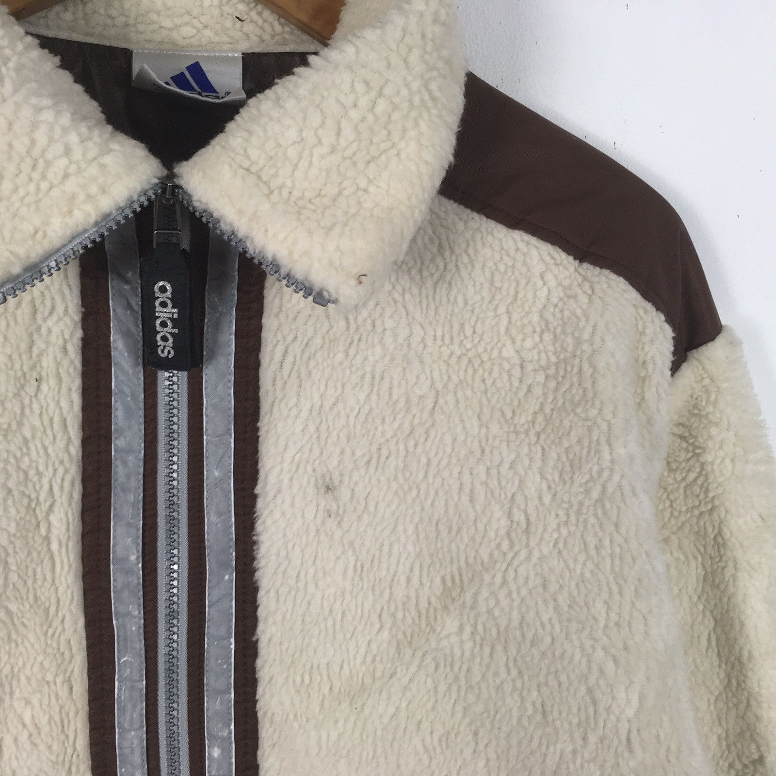 Adidas × Vintage VINTAGE ADIDAS SMALL LOGO 3 STRIPES FLEECE ZIPPER SWEATERS Size US L / EU 52-54 / 3 - 5 Thumbnail