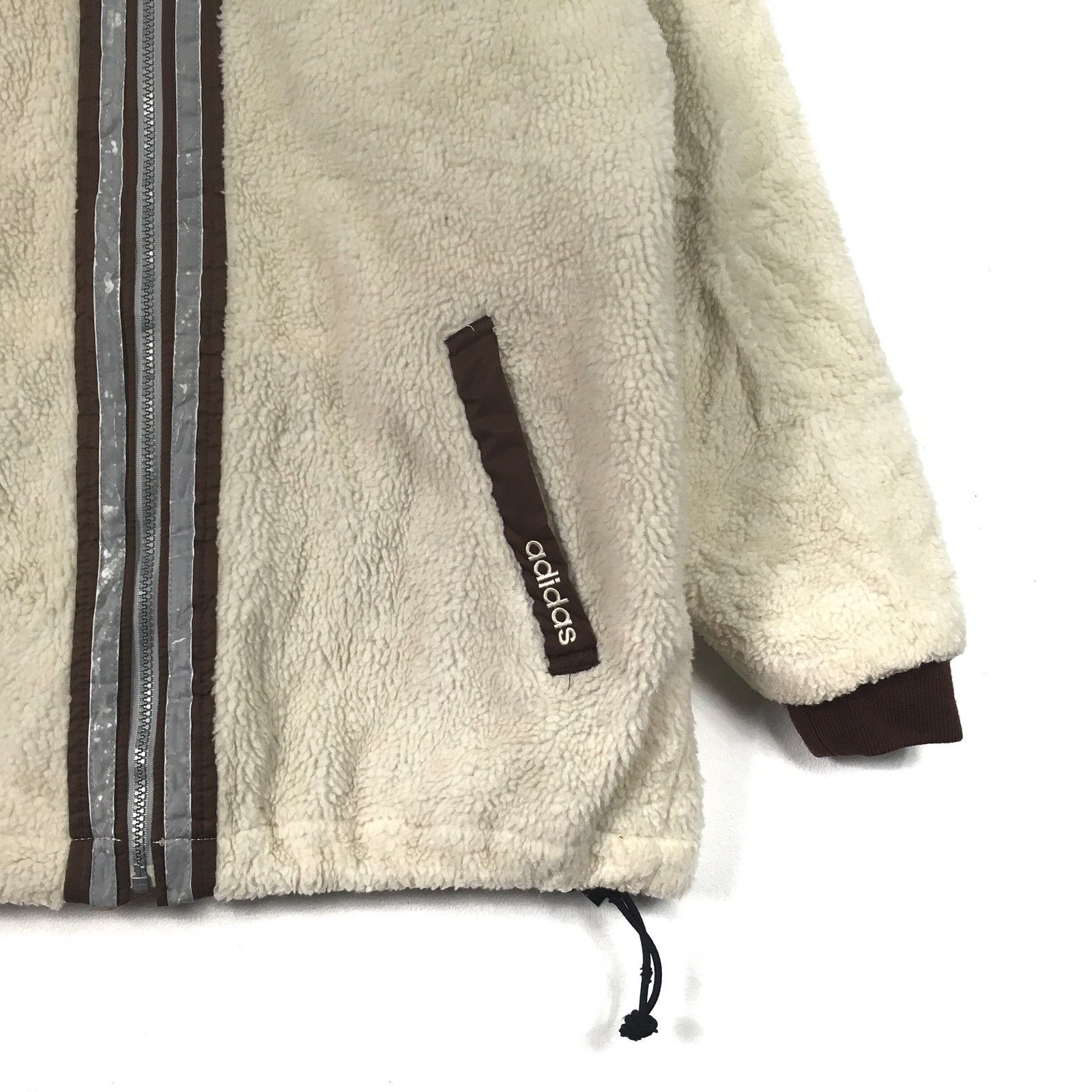 Adidas × Vintage VINTAGE ADIDAS SMALL LOGO 3 STRIPES FLEECE ZIPPER SWEATERS Size US L / EU 52-54 / 3 - 6 Thumbnail