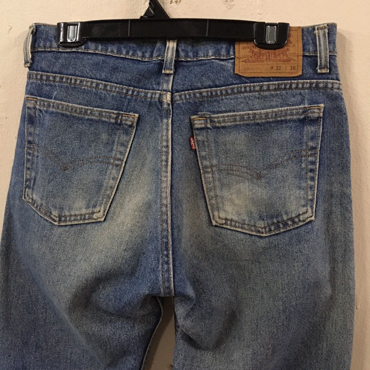 Levi's VINTAGE LEVIS 505 USA DENIM BLUE JEANS WASHED Size US 32 / EU 48 - 7 Thumbnail