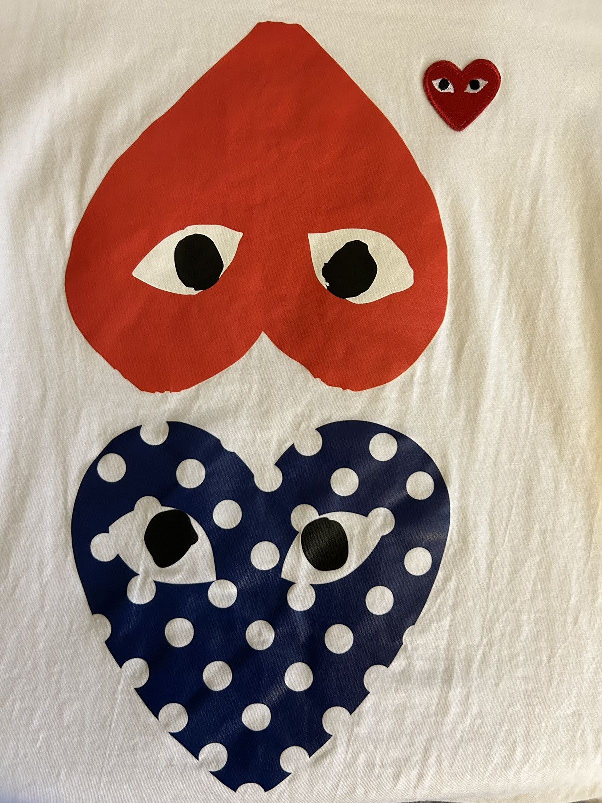 Comme des Garcons Comme des Garçons PLAY Polka Dot Heart Graphic Tee Size M Size US M / EU 48-50 / 2 - 7 Thumbnail