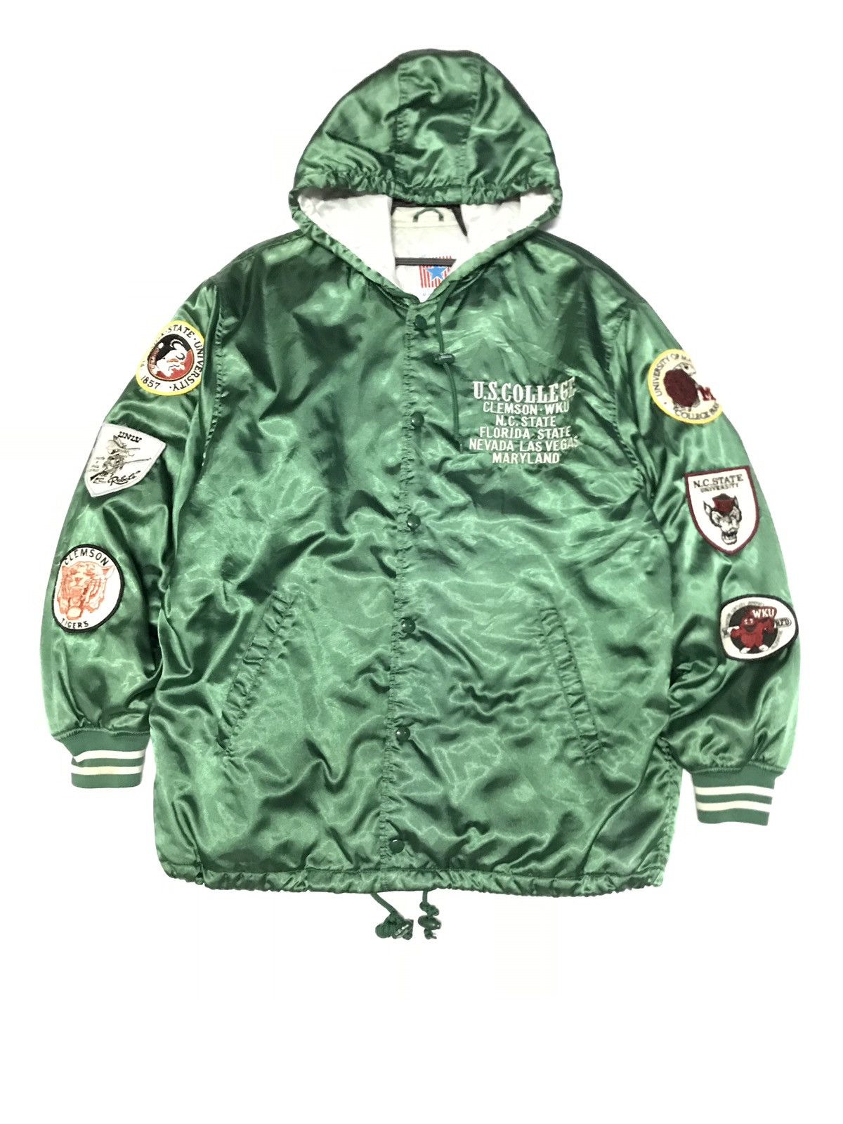 Vintage Vintage Varsity Full US Patches College Hooded Size US L / EU 52-54 / 3 - 1 Thumbnail