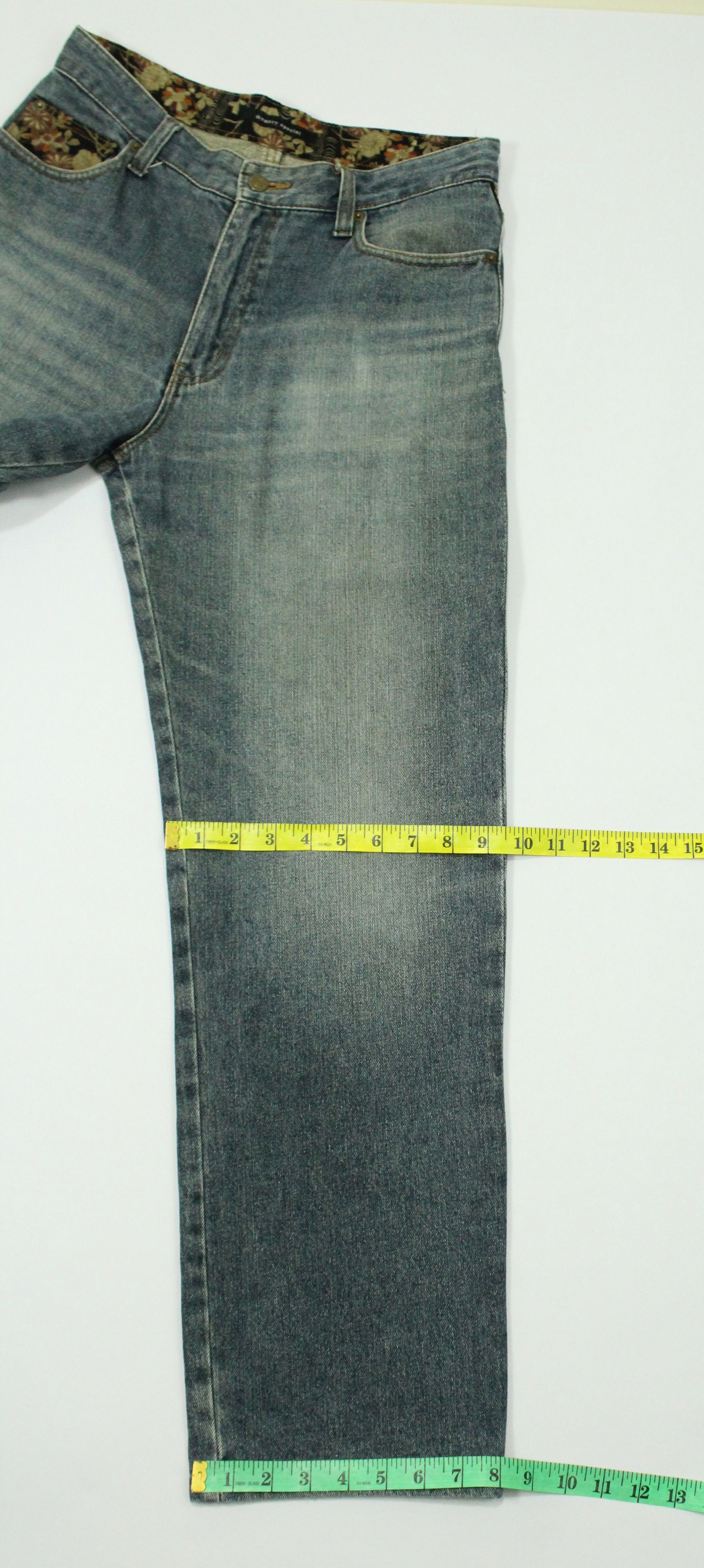 Japanese Brand EMBROIDERED Denim Double Pockets Japan Distressed Faded Size US 30 / EU 46 - 22 Thumbnail
