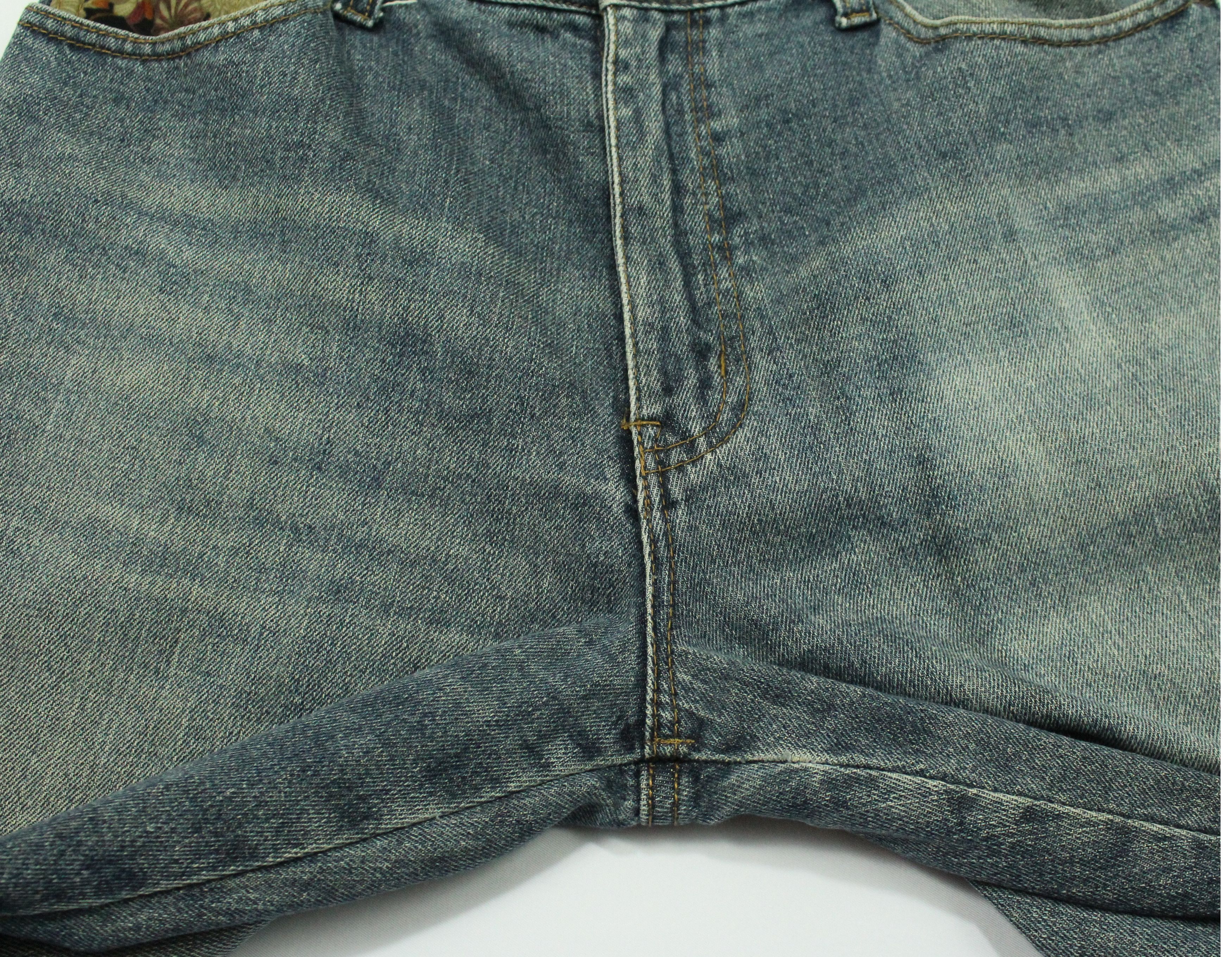 Japanese Brand EMBROIDERED Denim Double Pockets Japan Distressed Faded Size US 30 / EU 46 - 24 Thumbnail