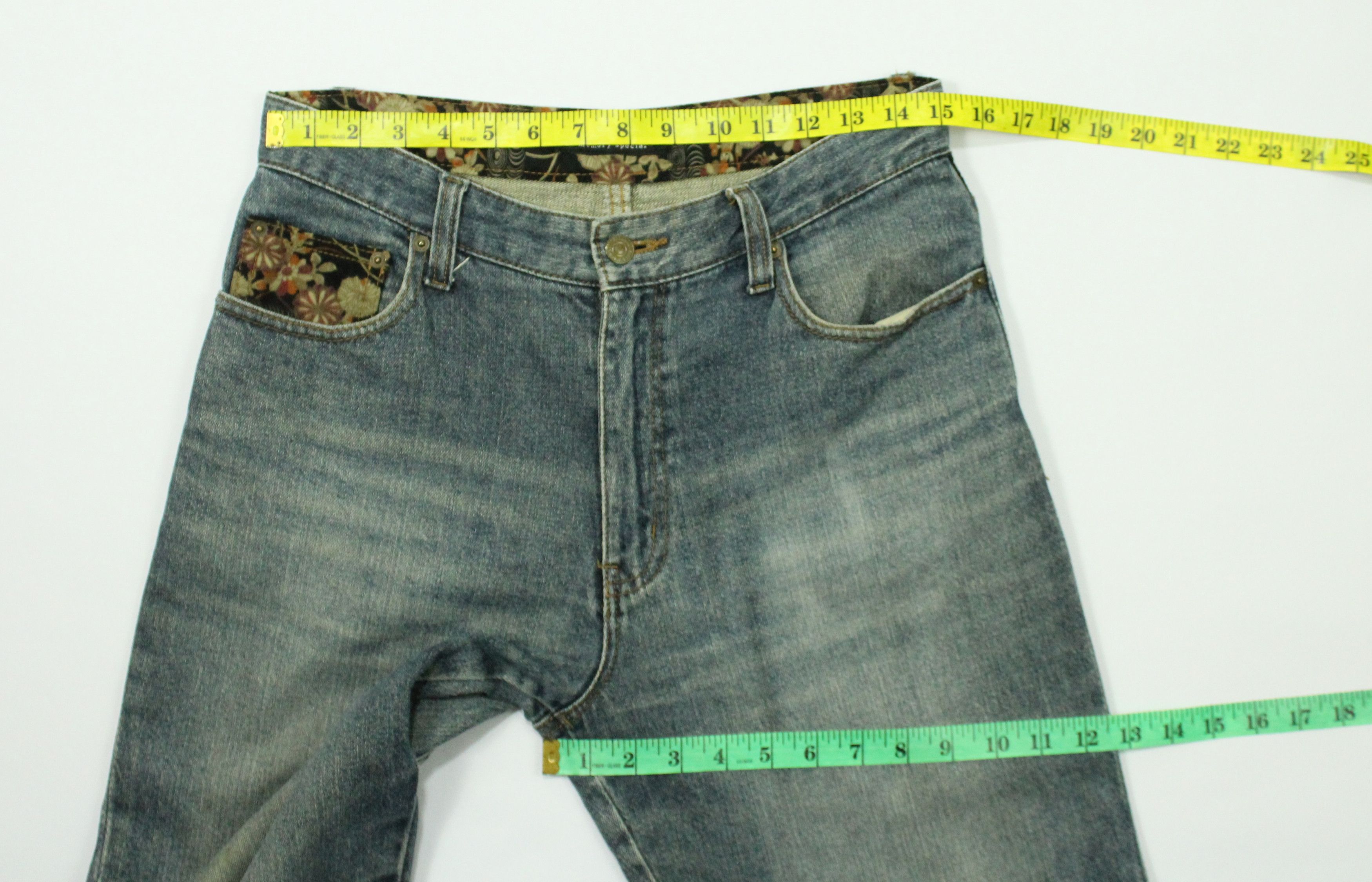 Japanese Brand EMBROIDERED Denim Double Pockets Japan Distressed Faded Size US 30 / EU 46 - 20 Thumbnail
