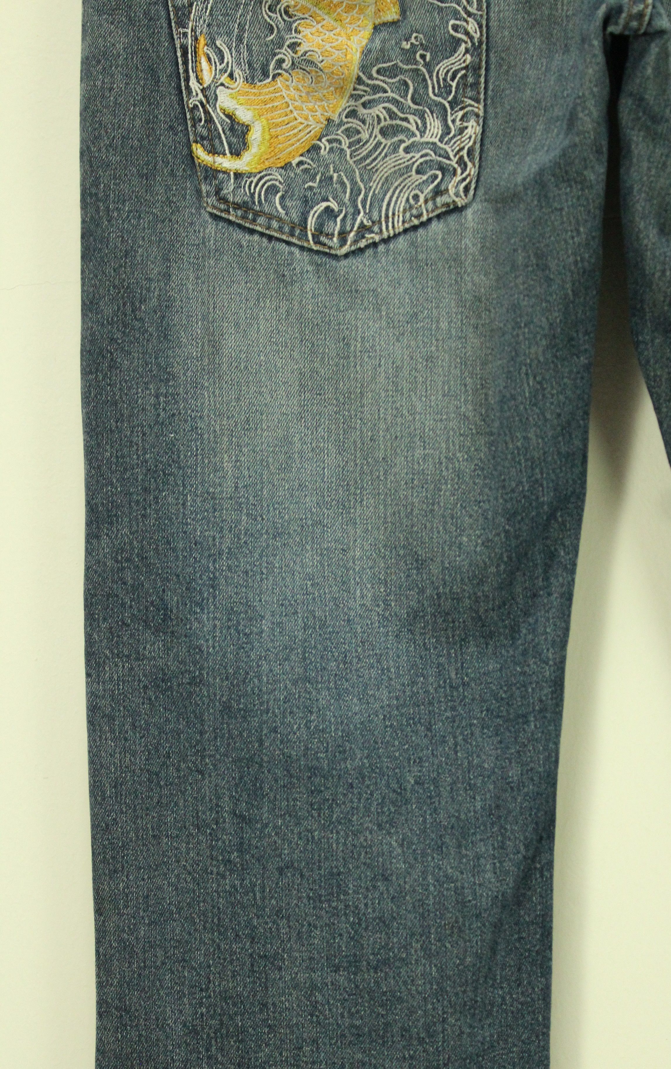 Japanese Brand EMBROIDERED Denim Double Pockets Japan Distressed Faded Size US 30 / EU 46 - 5 Thumbnail