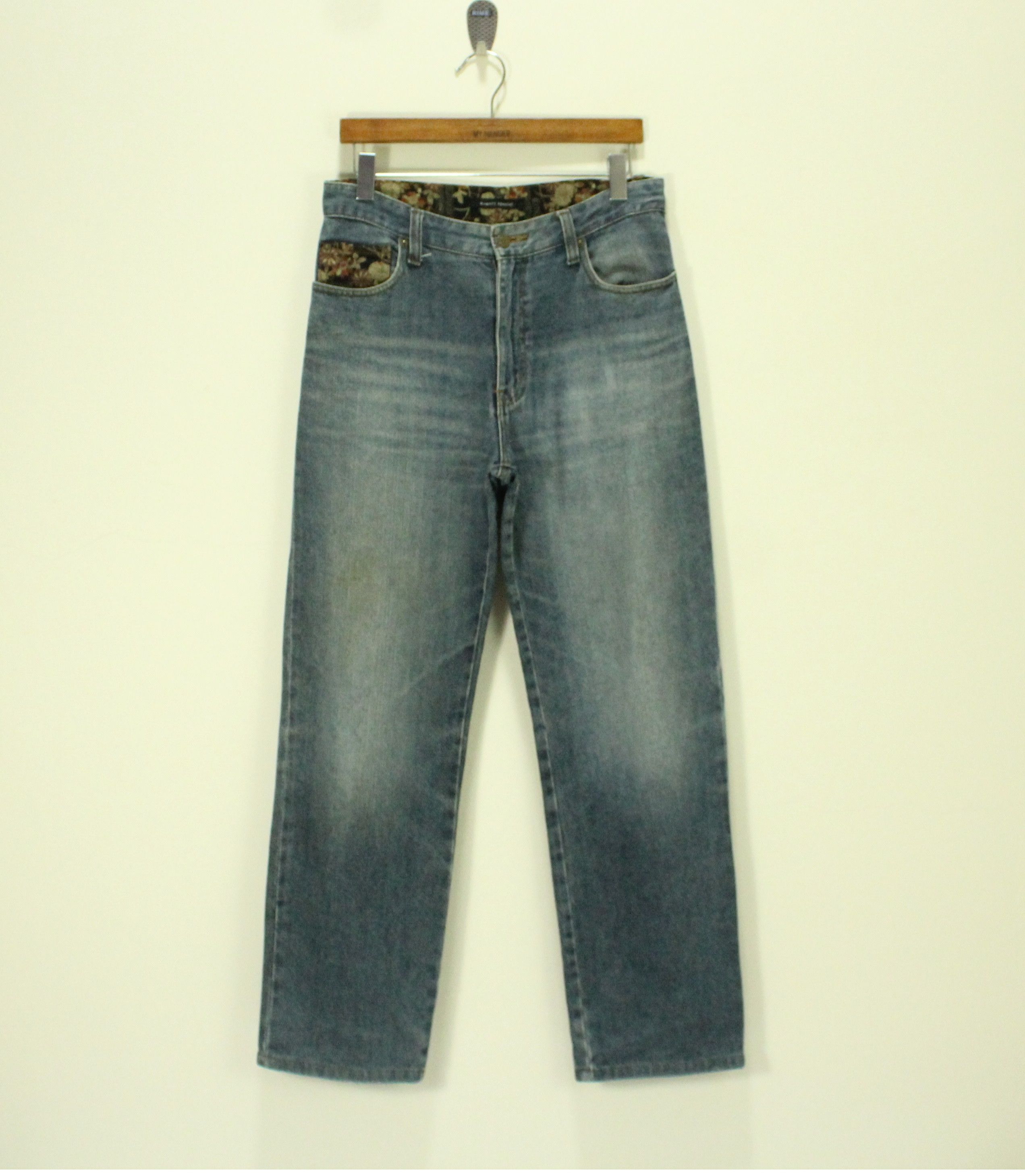 Japanese Brand EMBROIDERED Denim Double Pockets Japan Distressed Faded Size US 30 / EU 46 - 9 Thumbnail