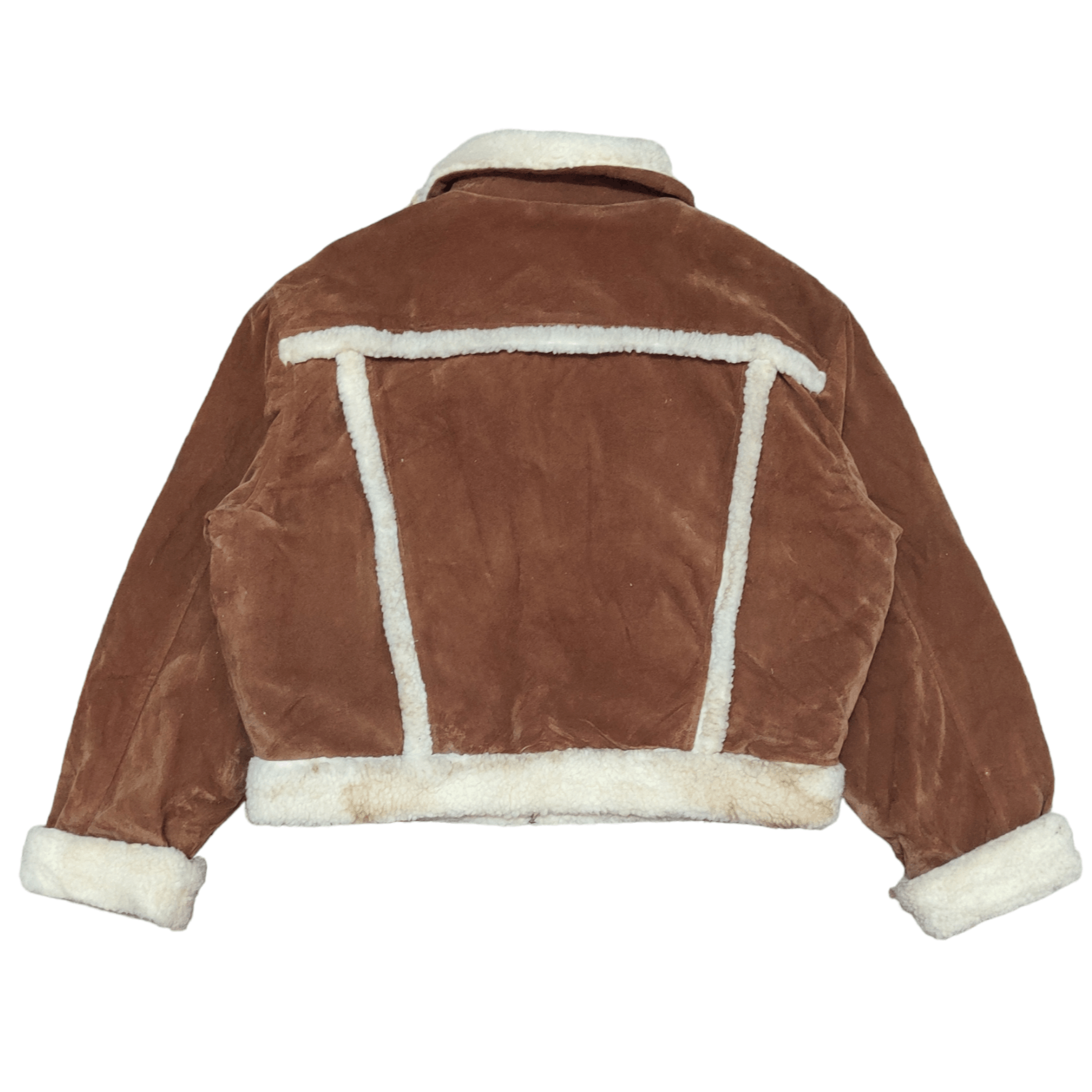 Japanese Brand Vintage Red Grape Shearling Cropped Jacket Size M / US 6-8 / IT 42-44 - 11 Thumbnail