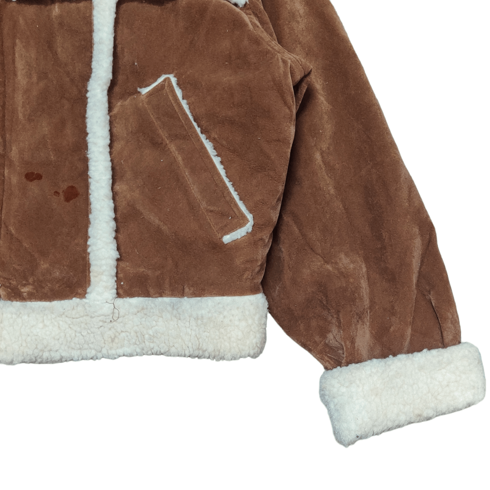 Japanese Brand Vintage Red Grape Shearling Cropped Jacket Size M / US 6-8 / IT 42-44 - 4 Thumbnail