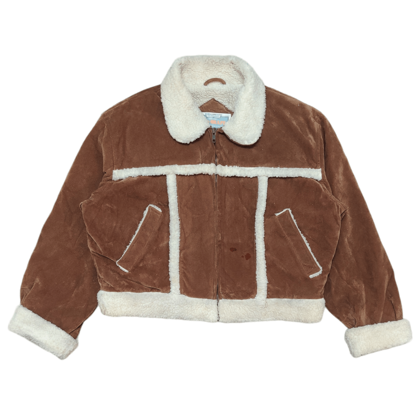 Japanese Brand Vintage Red Grape Shearling Cropped Jacket Size M / US 6-8 / IT 42-44 - 1 Thumbnail