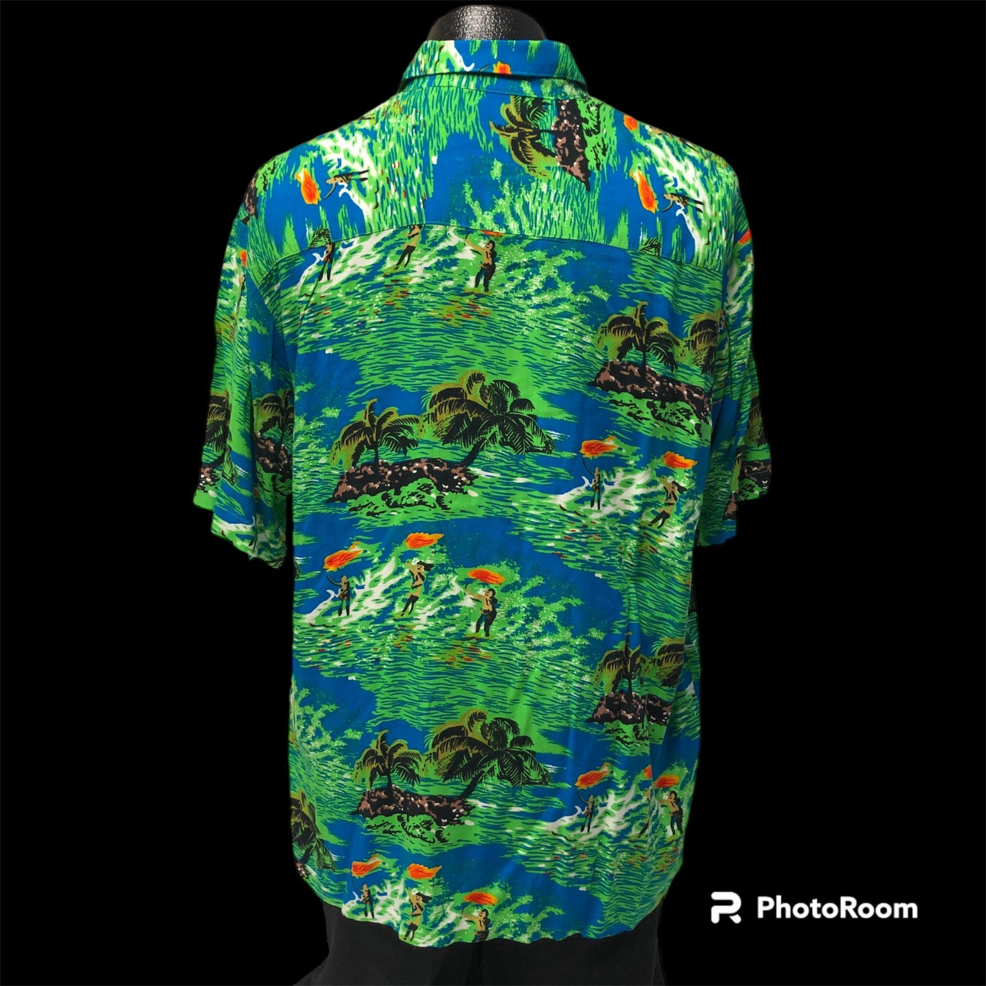 Unkwn 80's Rayon FIRE THROWING Hawaiian SAVAGES Island Shirt XL Size US XL / EU 56 / 4 - 3 Thumbnail