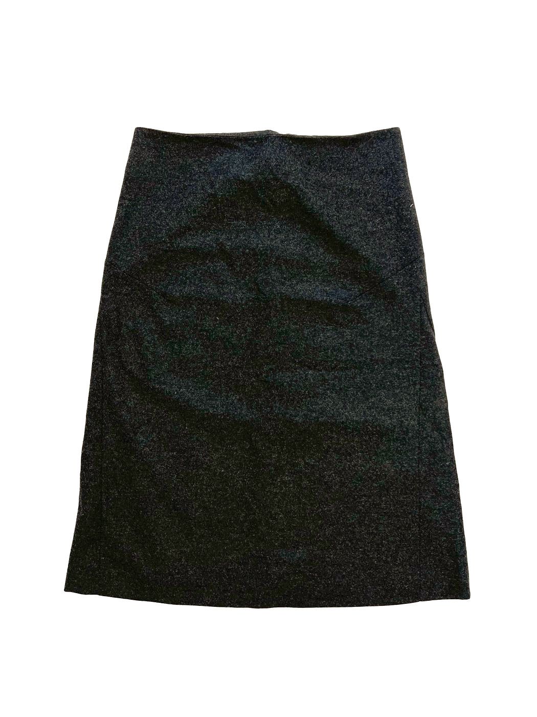 image of 2000S' Alexander Mcqueen Charcoal Wool Skirt, Women's (Size 28)