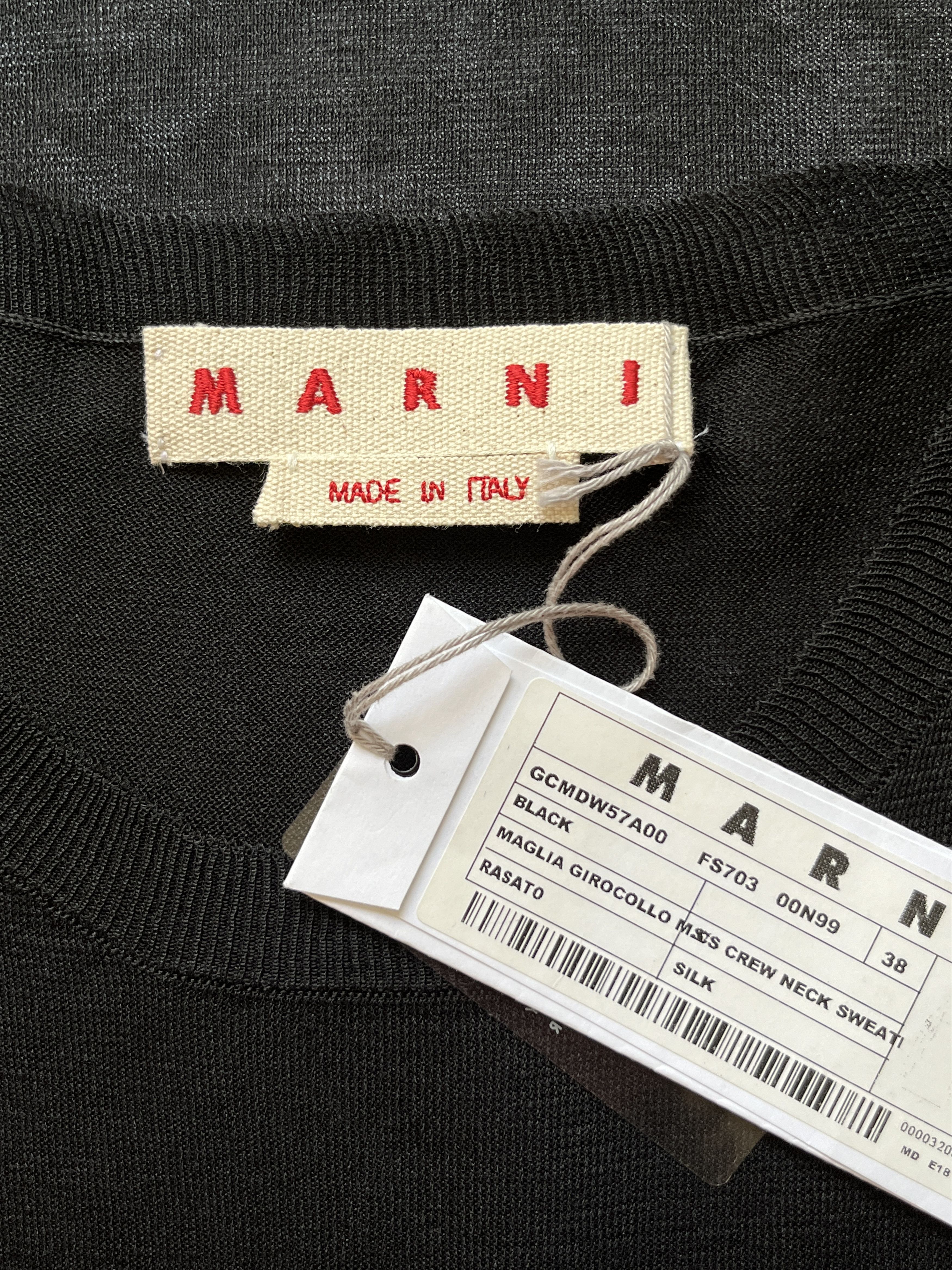 Marni ⚡️QUICK SALE⚡️Marni Sheer Silk Black Top Size M / US 6-8 / IT 42-44 - 4 Thumbnail