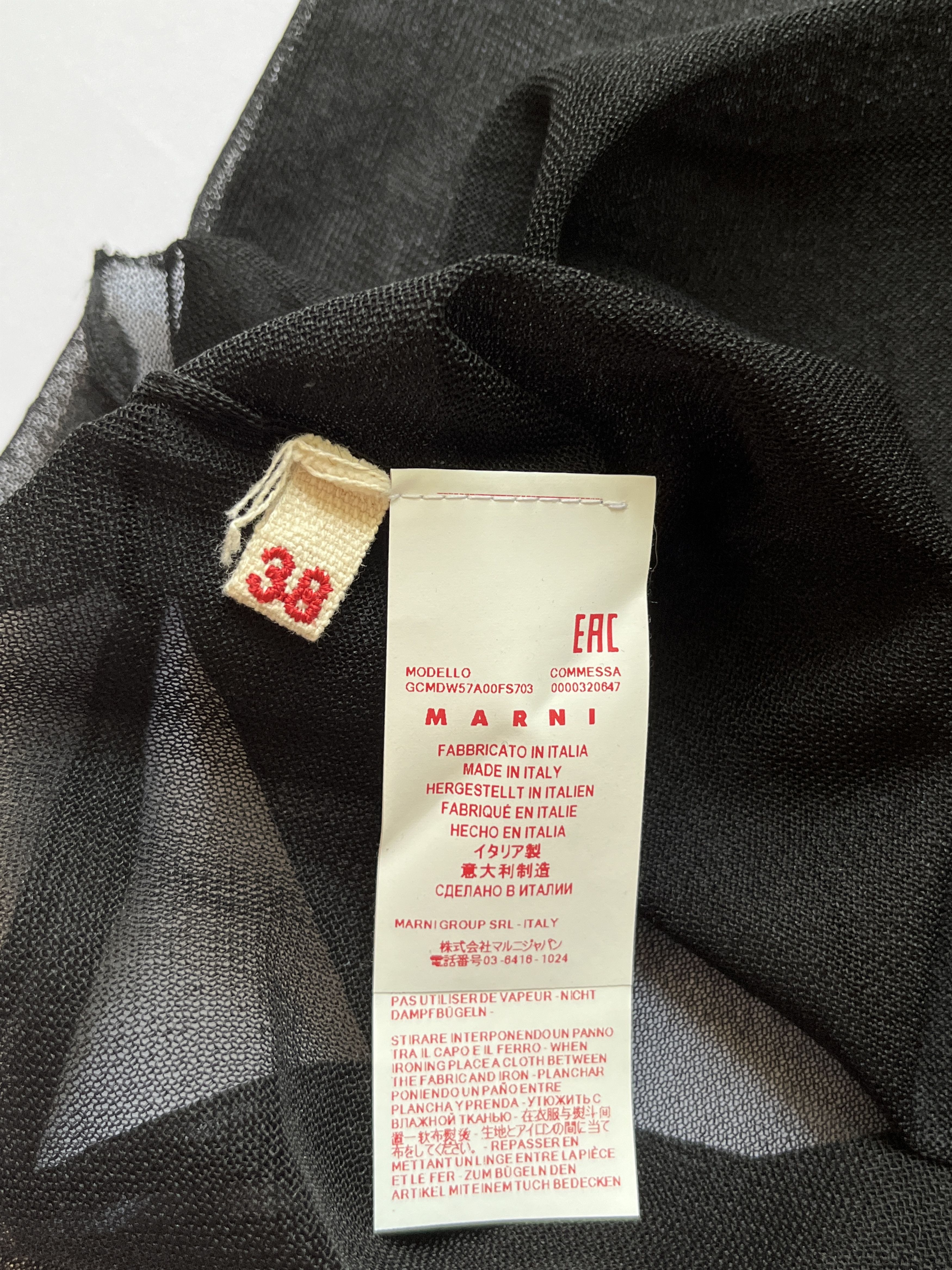 Marni ⚡️QUICK SALE⚡️Marni Sheer Silk Black Top Size M / US 6-8 / IT 42-44 - 5 Thumbnail