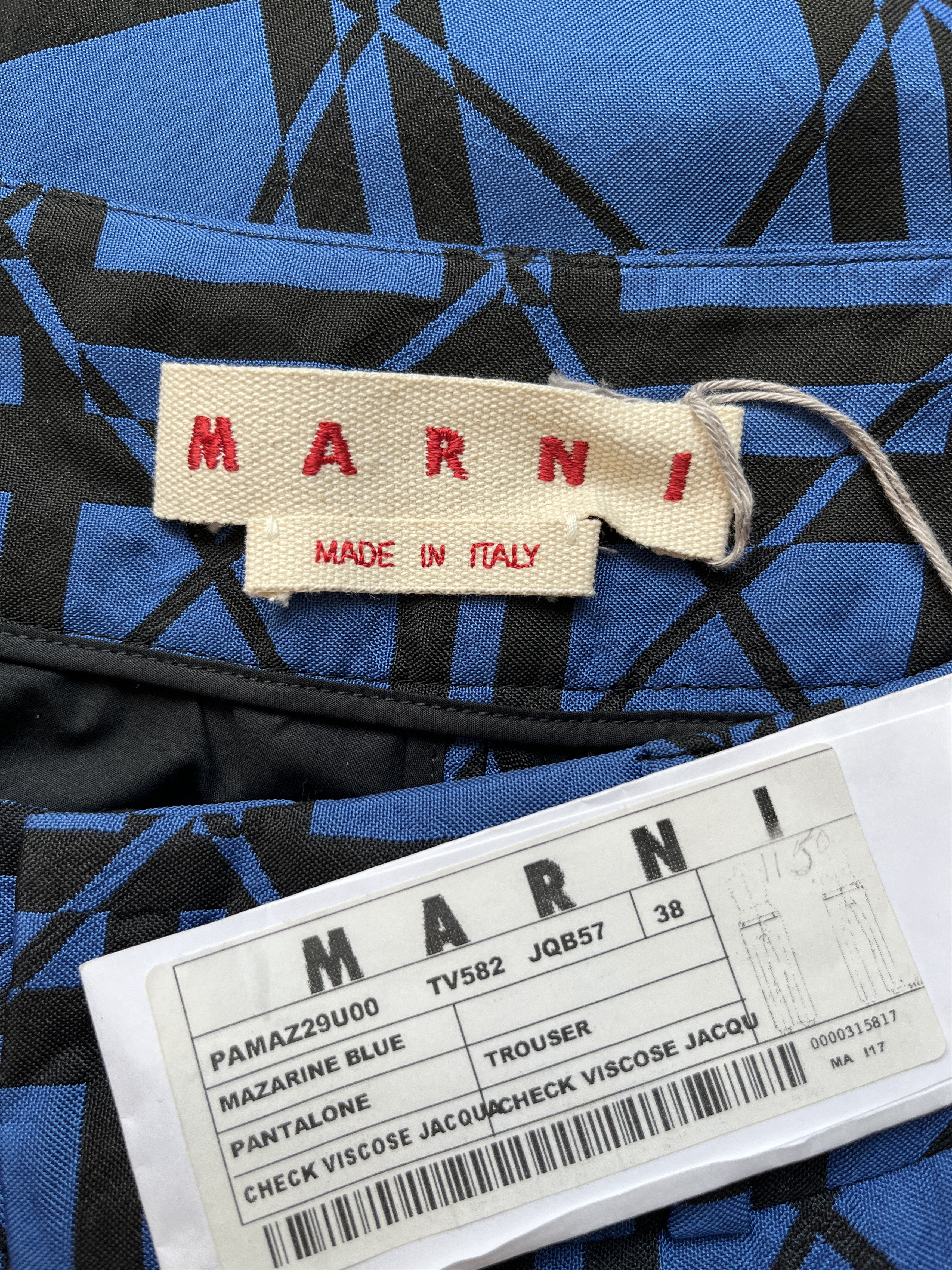 Marni ⚡️QUICK SALE⚡️Marni Mazarine Blue and Black Pants Trousers Size 29" - 3 Thumbnail