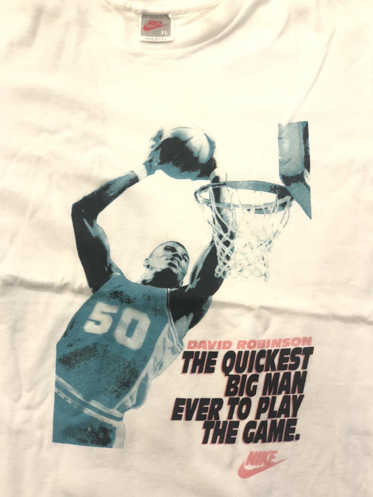 Nike × Vintage Vintage 90s NIKE GreyTag David Robinson Size US L / EU 52-54 / 3 - 2 Thumbnail