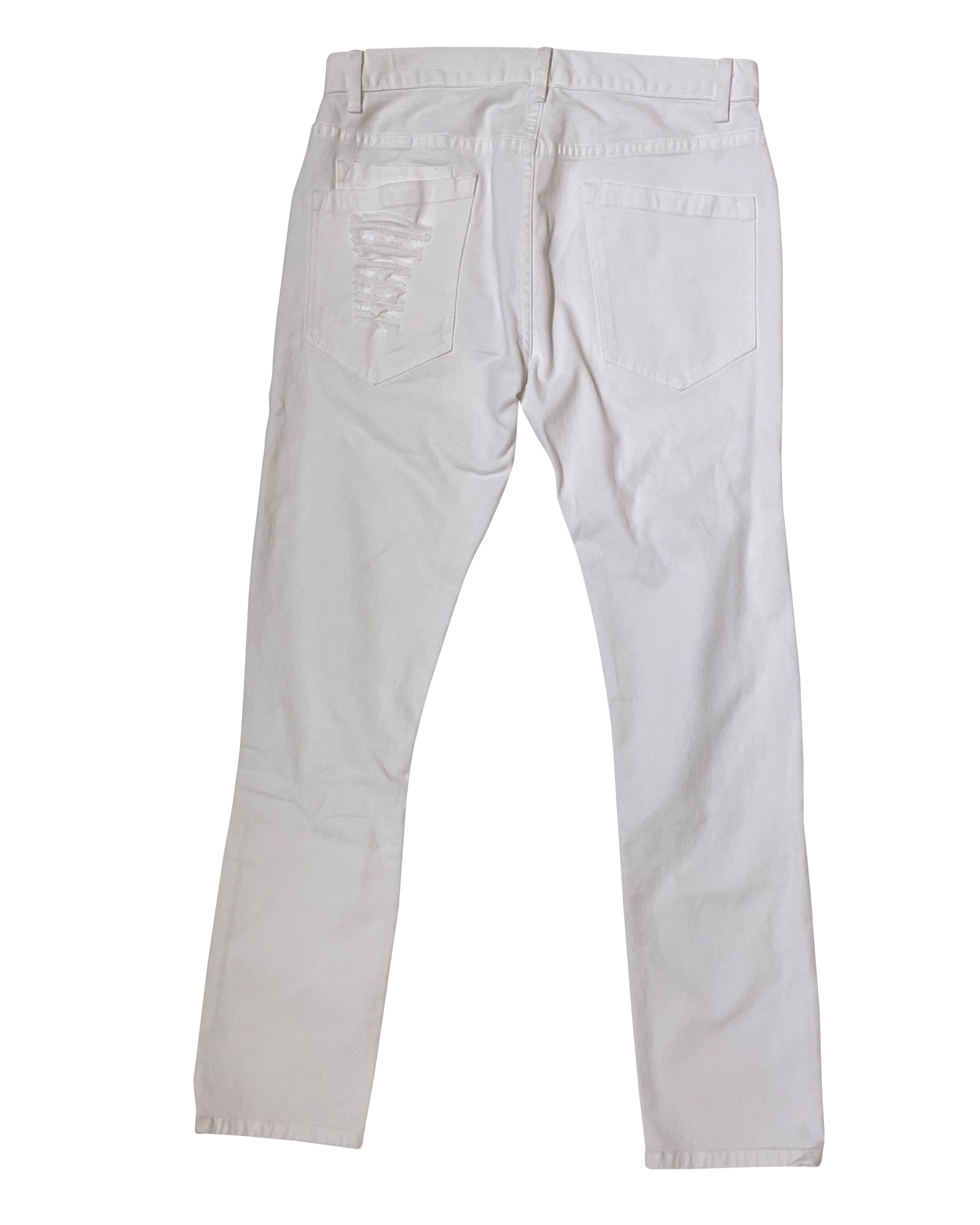 Helmut Lang ⚡️QUICK SALE⚡️Helmut Lang White Stretchy Jean Denim Size US 32 / EU 48 - 2 Thumbnail