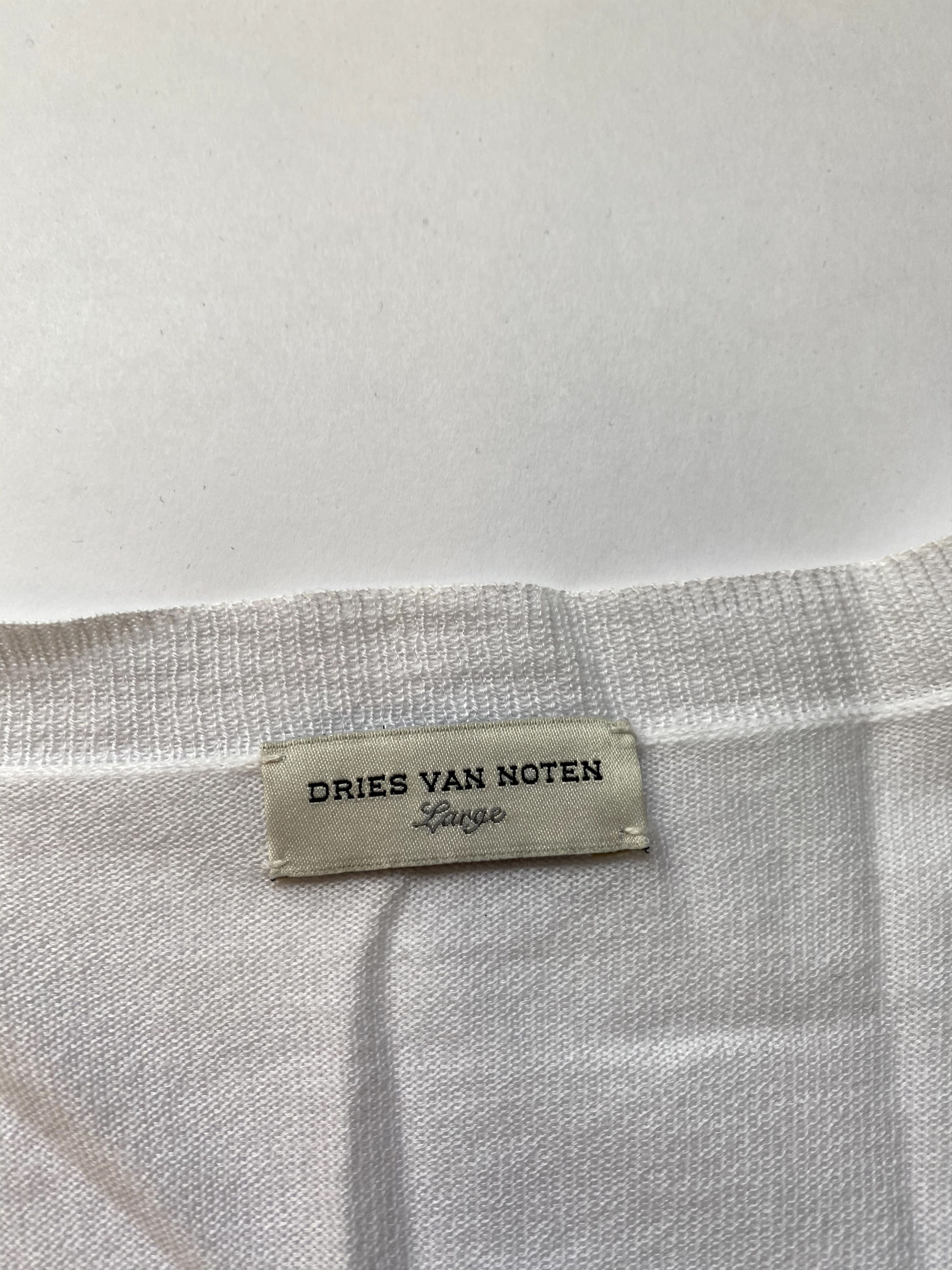 Dries Van Noten ⚡️QUICK SALE⚡️Dries Van Noten White Cardigan Size L / US 10 / IT 46 - 3 Thumbnail