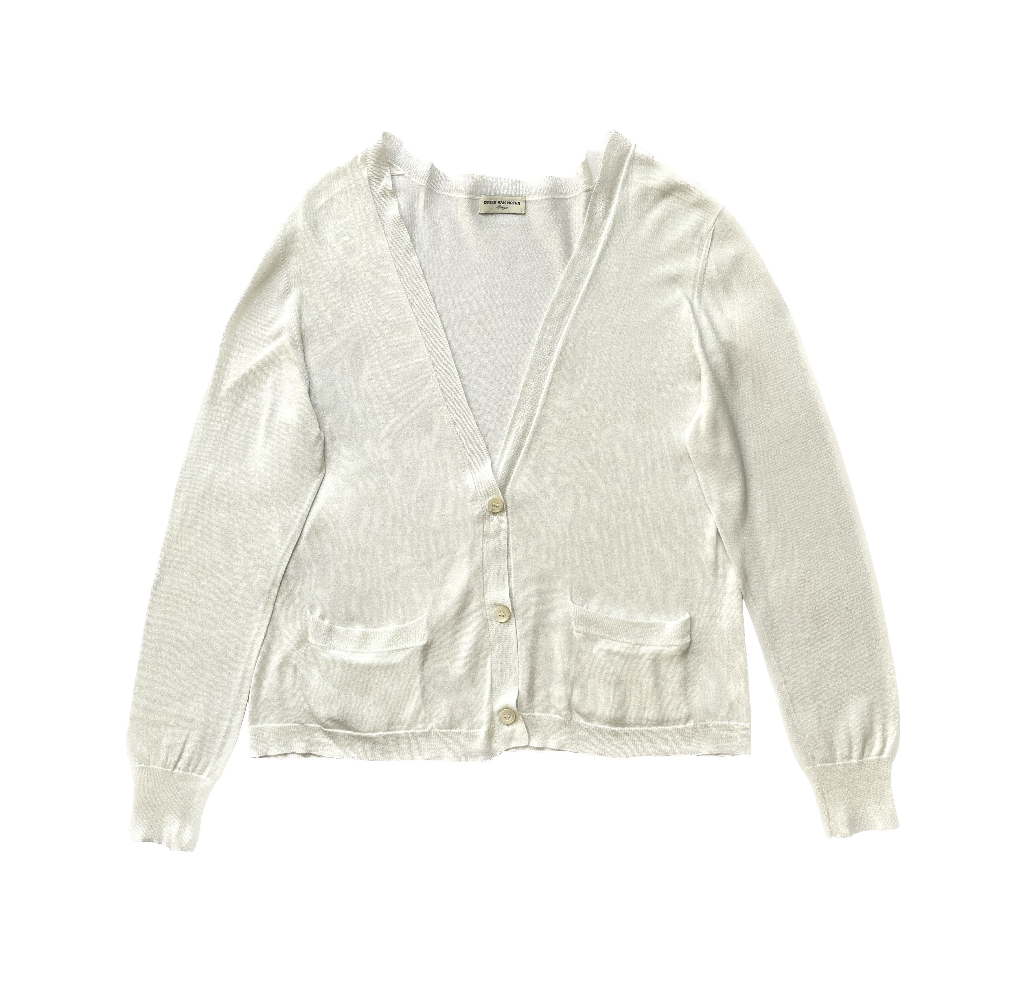 Dries Van Noten ⚡️QUICK SALE⚡️Dries Van Noten White Cardigan Size L / US 10 / IT 46 - 1 Thumbnail