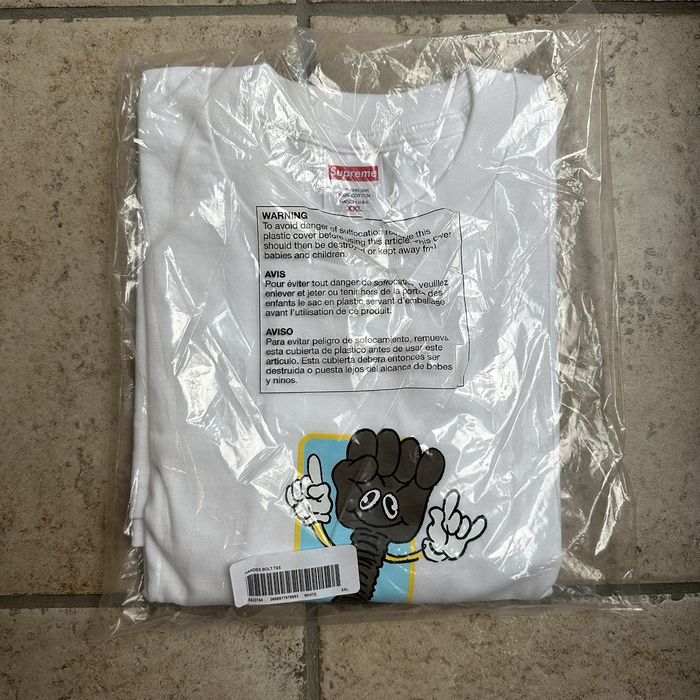 Supreme Supreme Hardies Bolt Tee White Size XXL | Grailed