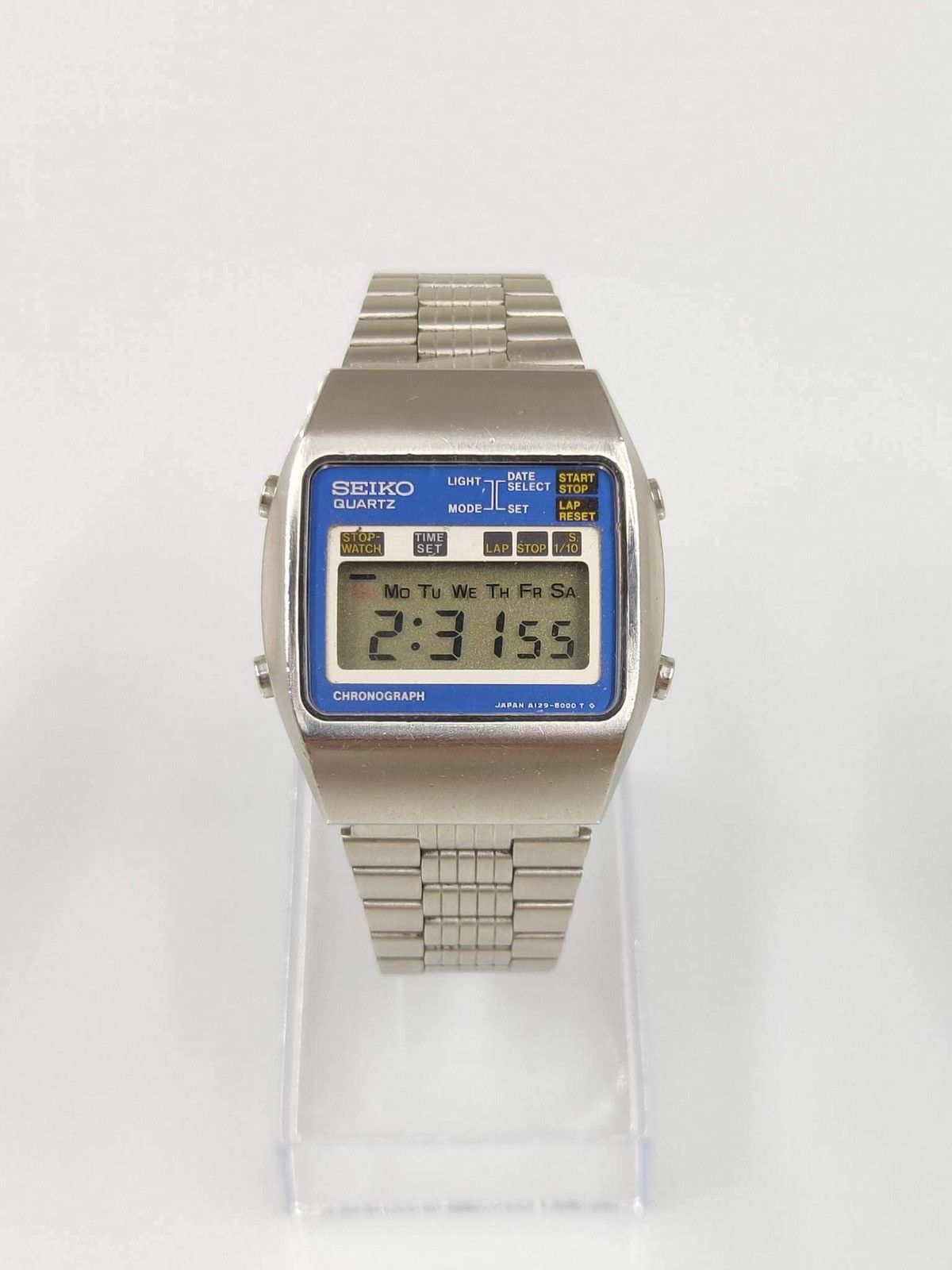 Montre Numérique Vintage Seiko L369 à Quartz (A129-5000) - à Réparer Ou Pour Pièces, Occasion