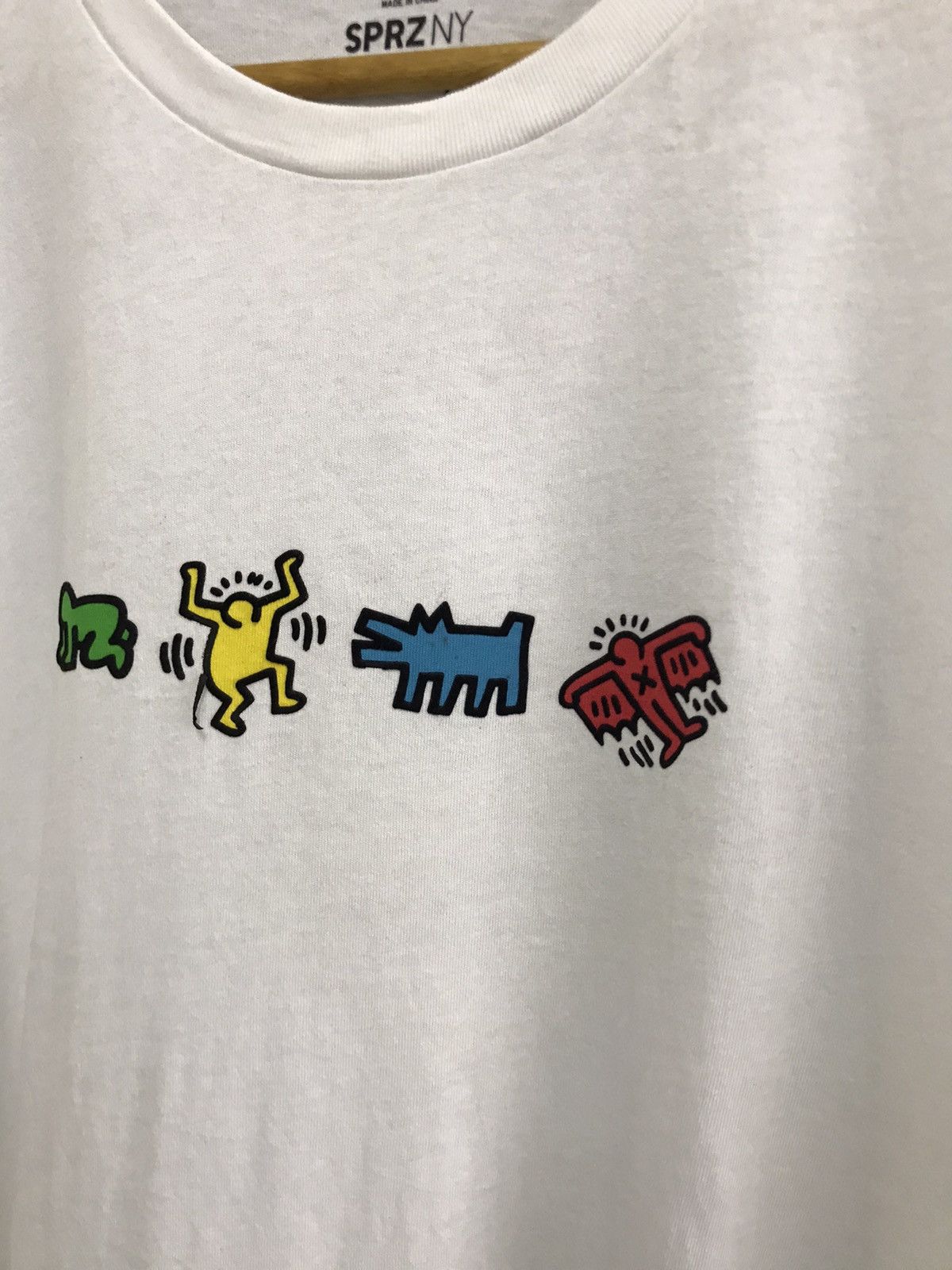 Keith Haring × Vintage Keith Haring Characters Drawing Shirt Size US L / EU 52-54 / 3 - 4 Thumbnail