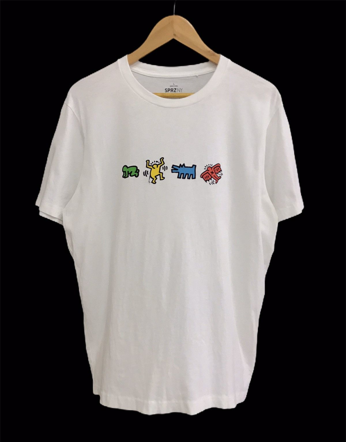 Keith Haring × Vintage Keith Haring Characters Drawing Shirt Size US L / EU 52-54 / 3 - 1 Thumbnail