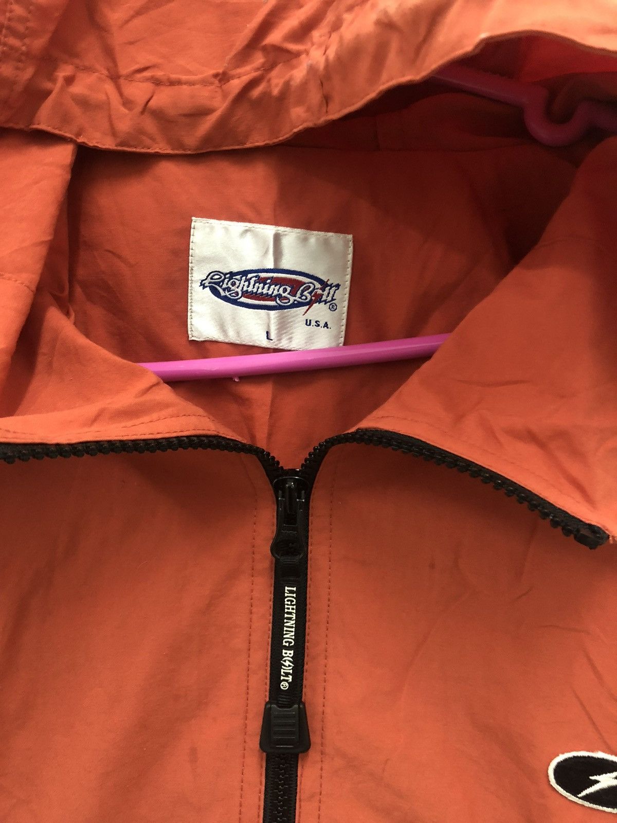 Lightning Bolt Rare 90s Vintage LIGHTNING BOLT Hooded Jacket Size US L / EU 52-54 / 3 - 3 Thumbnail