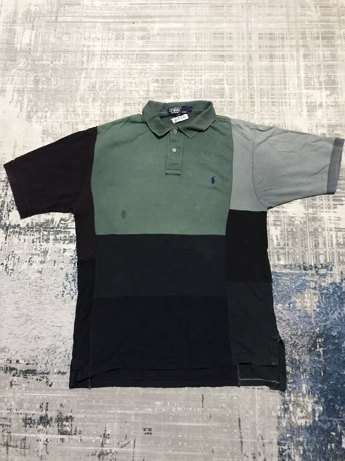 Polo Ralph Lauren Sonic Lab x Polo Ralph Lauren Reconsructed Patchwork Polo Size US L / EU 52-54 / 3 - 3 Thumbnail