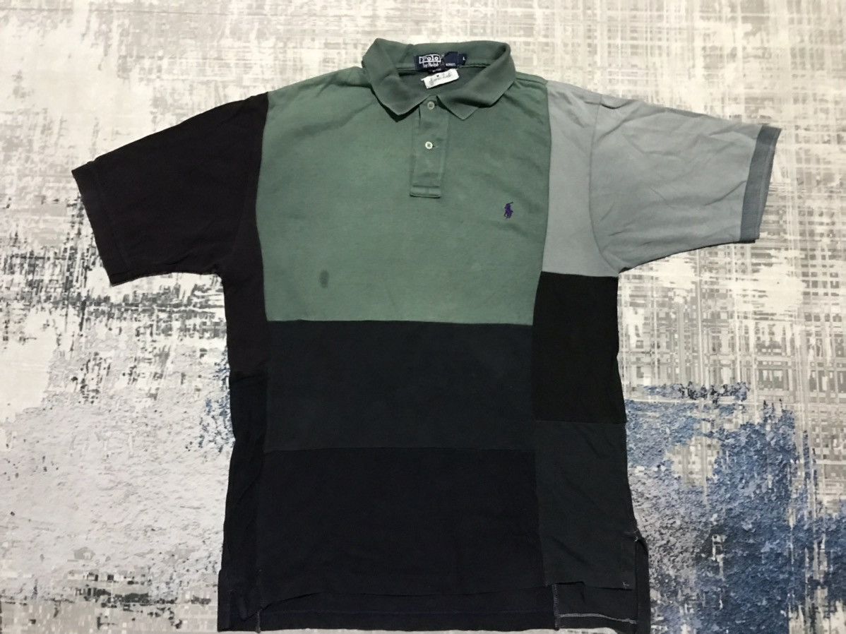 Polo Ralph Lauren Sonic Lab x Polo Ralph Lauren Reconsructed Patchwork Polo Size US L / EU 52-54 / 3 - 4 Thumbnail