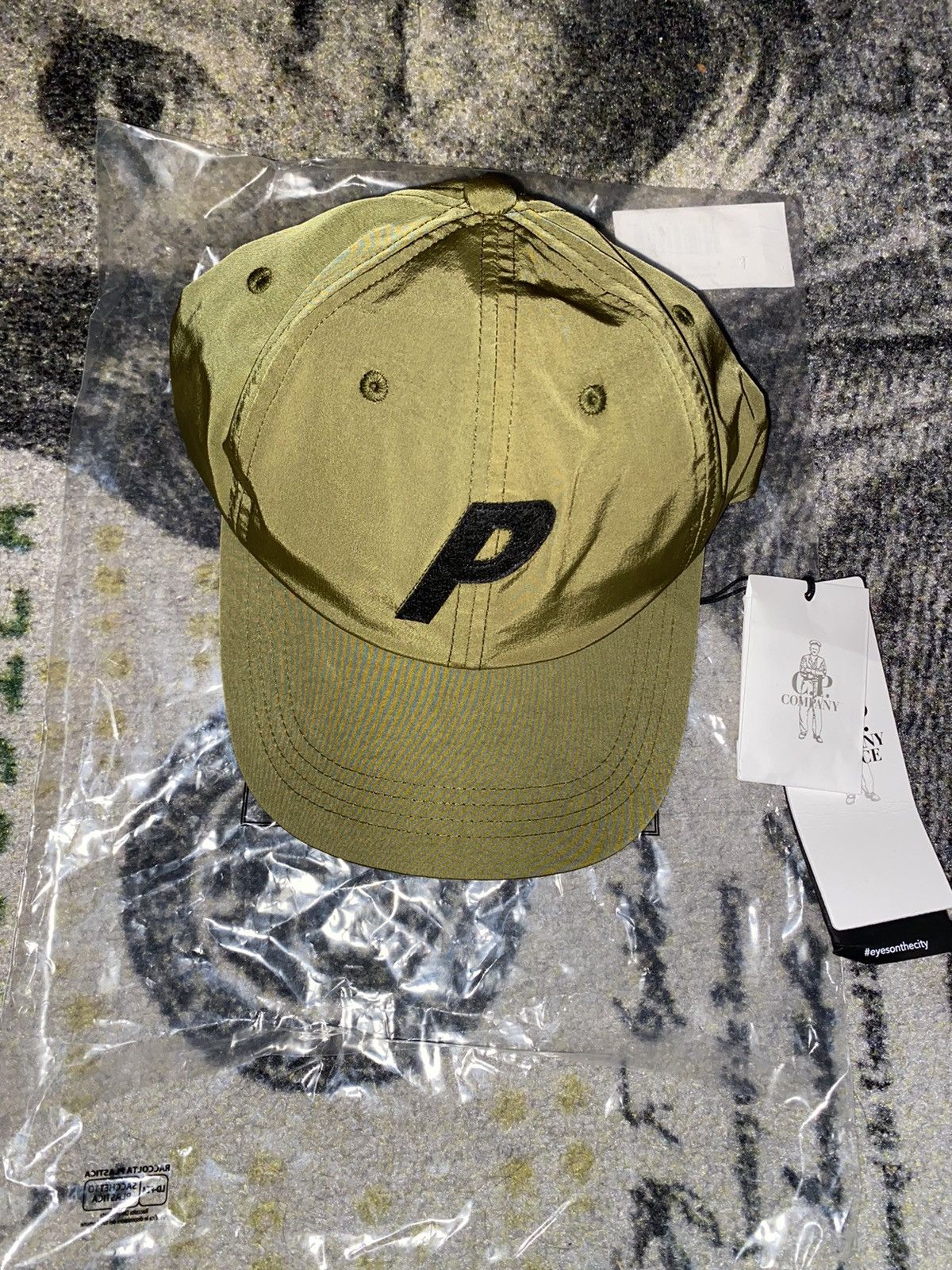 image of C P Company x Palace Goggle P Cap Olive (Medium), Men's