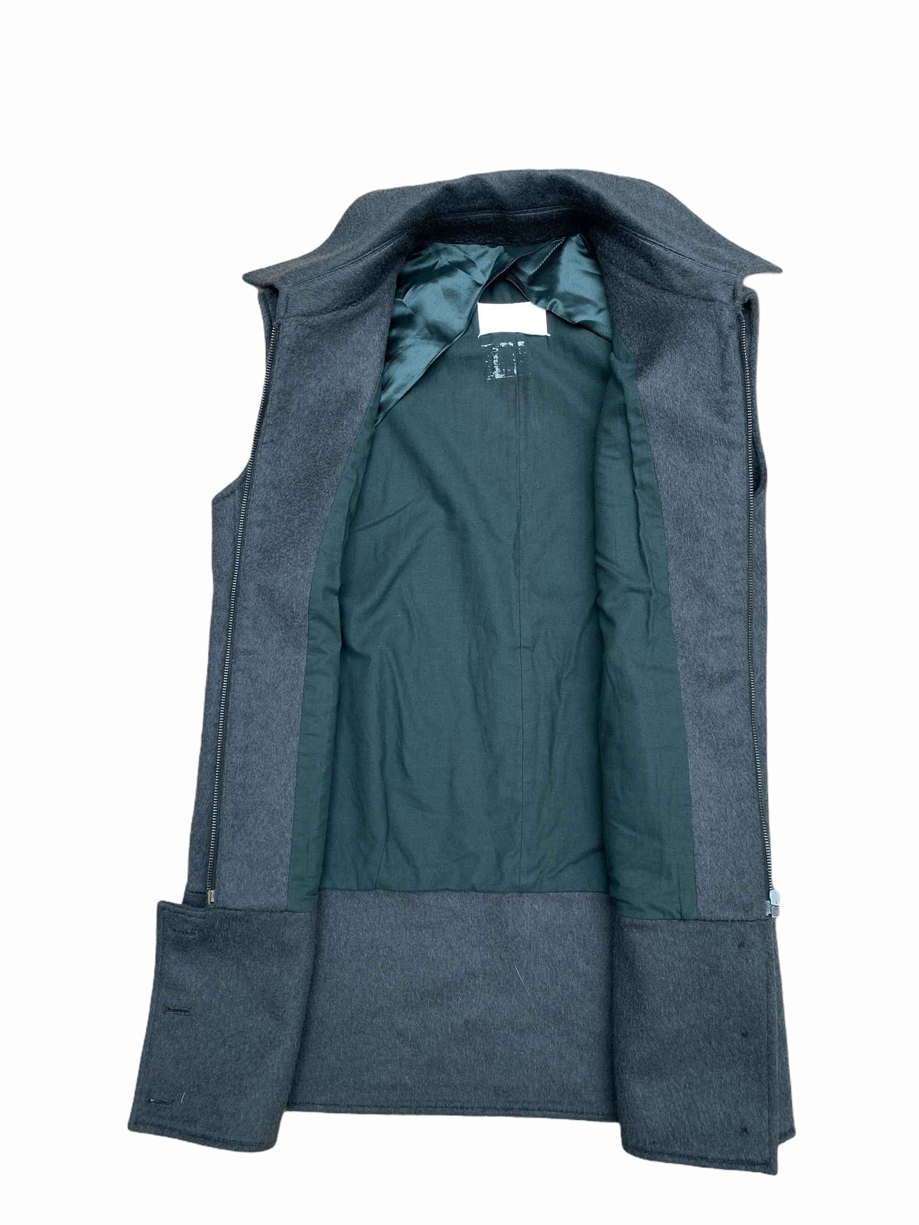 Maison Margiela F/W 2002 Dark Green / Greyish Wool Vest Jacket Size US M / EU 48-50 / 2 - 2 Thumbnail