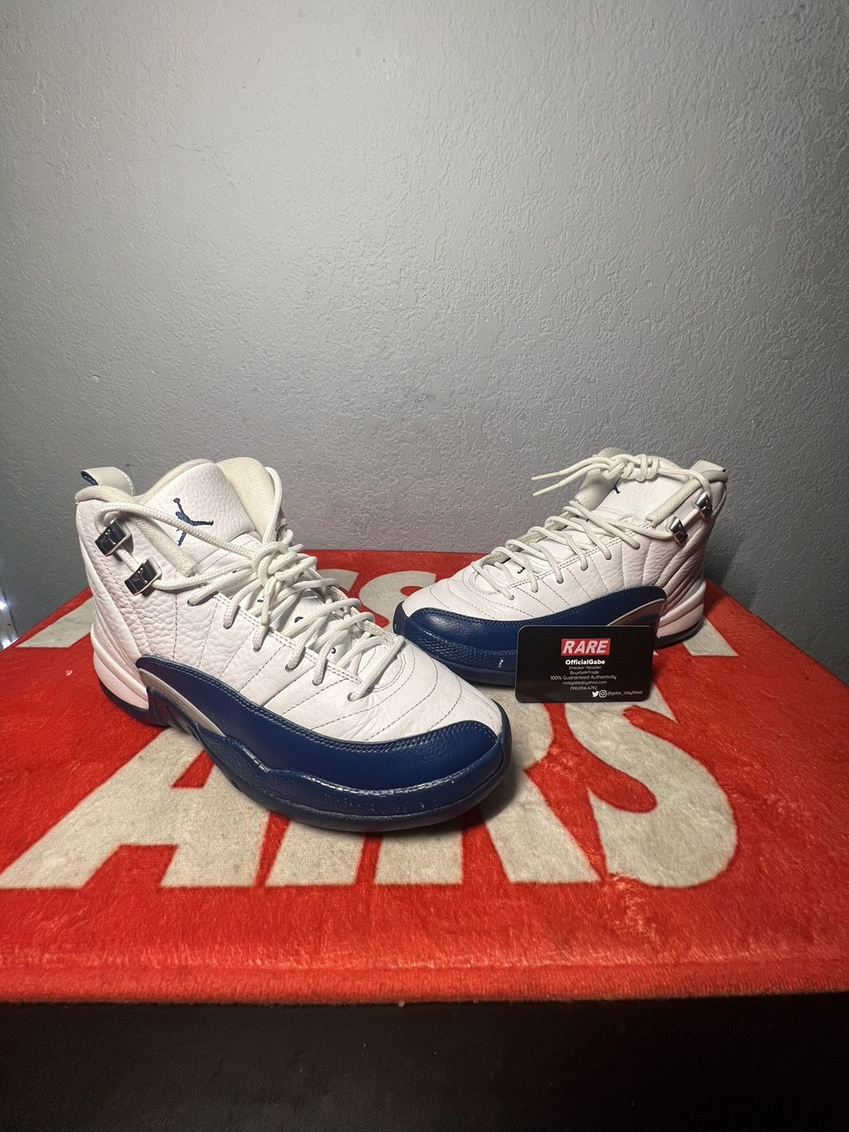 image of Air Jordan 12 "french Blue 2016" Shoes in White, Men's