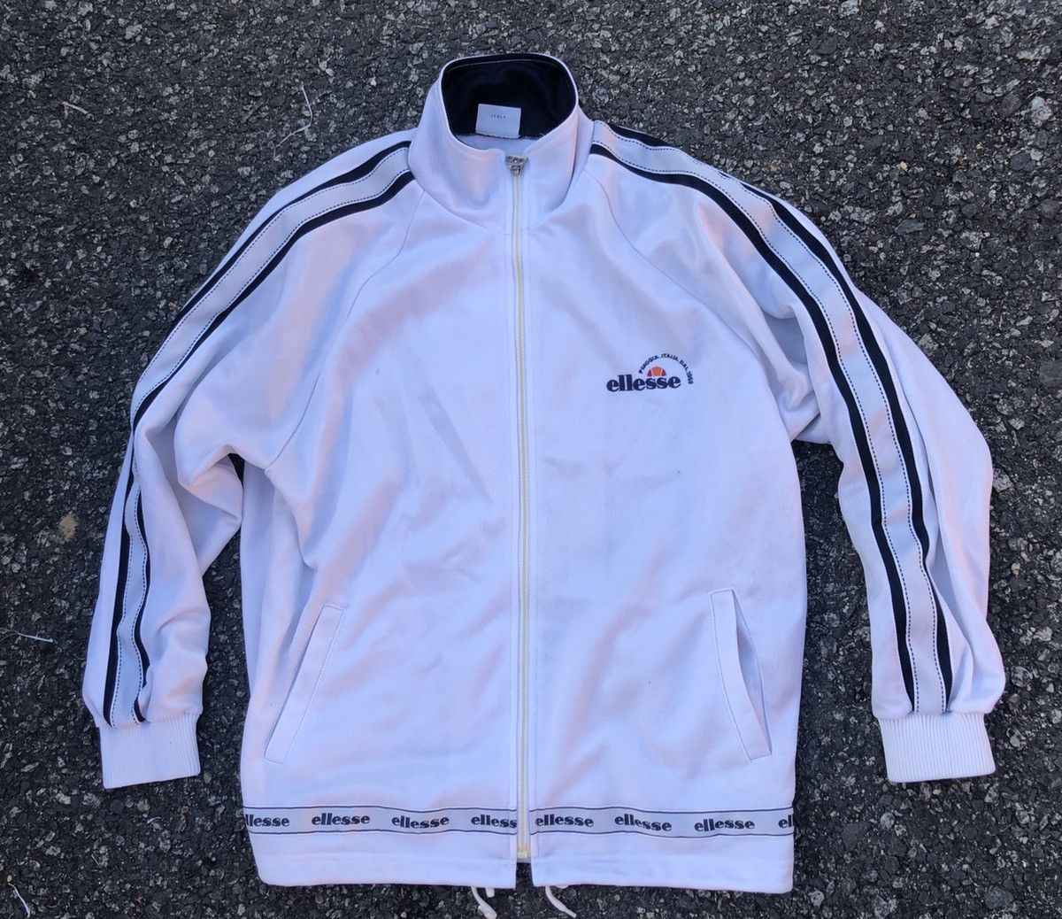 Ellesse × Japanese Brand × Vintage Vintage original Ellesse Side tape jacket made in Italy Size US L / EU 52-54 / 3 - 1 Thumbnail