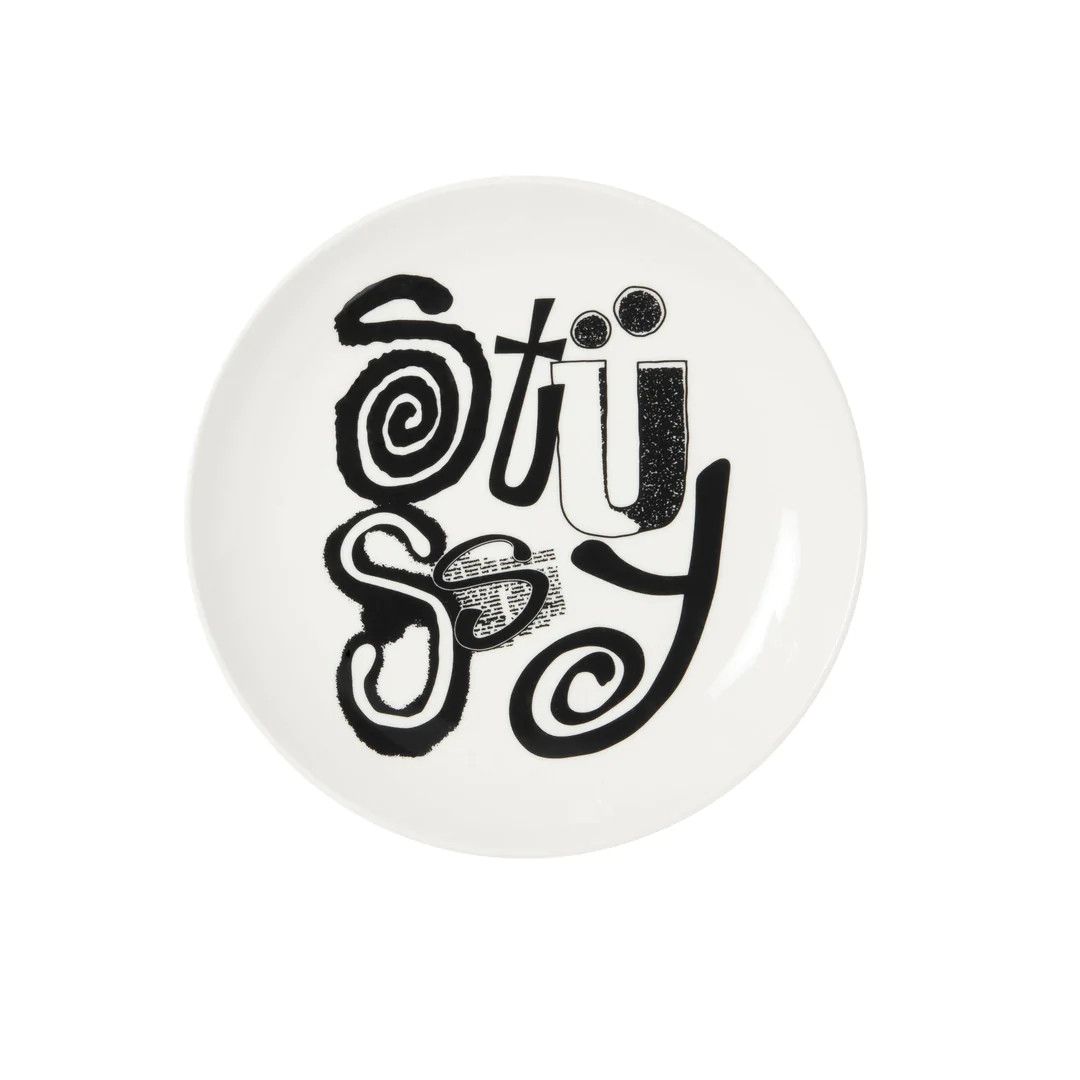 Stussy Stussy SCRIBBLE ART DECO PLATE - Black / White Size ONE SIZE - 1 Thumbnail