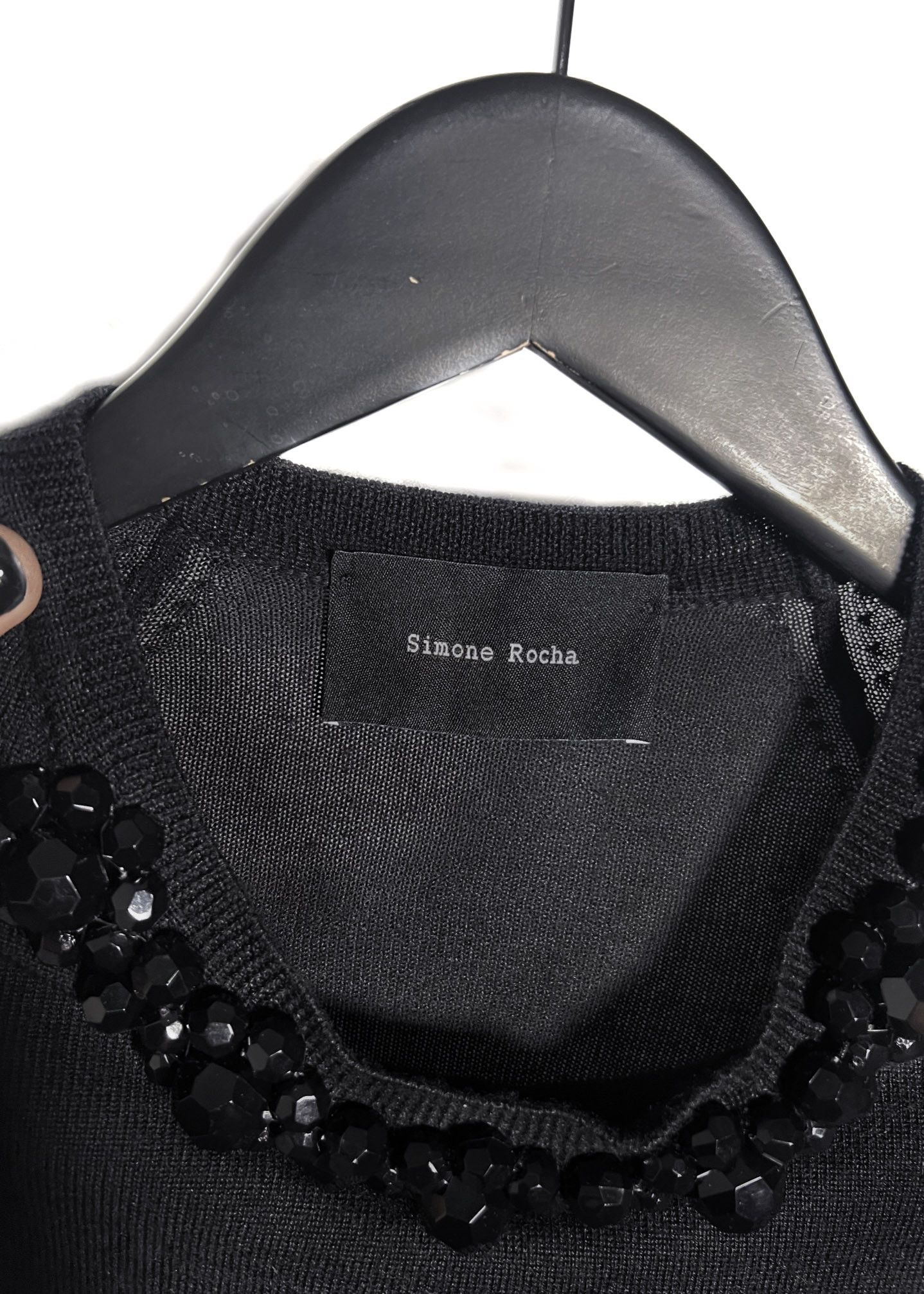 Simone Rocha Simone Rocha Black Bead Embroidered Light Cape Sweater Size M / US 6-8 / IT 42-44 - 3 Thumbnail