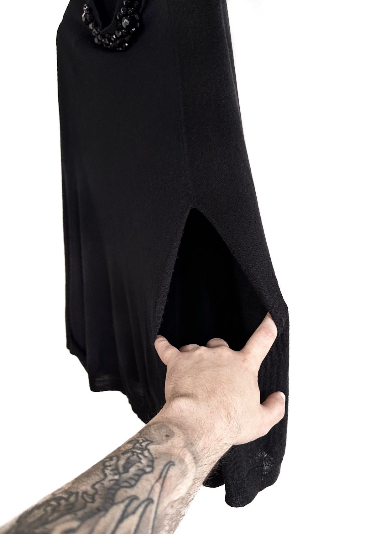 Simone Rocha Simone Rocha Black Bead Embroidered Light Cape Sweater Size M / US 6-8 / IT 42-44 - 4 Thumbnail