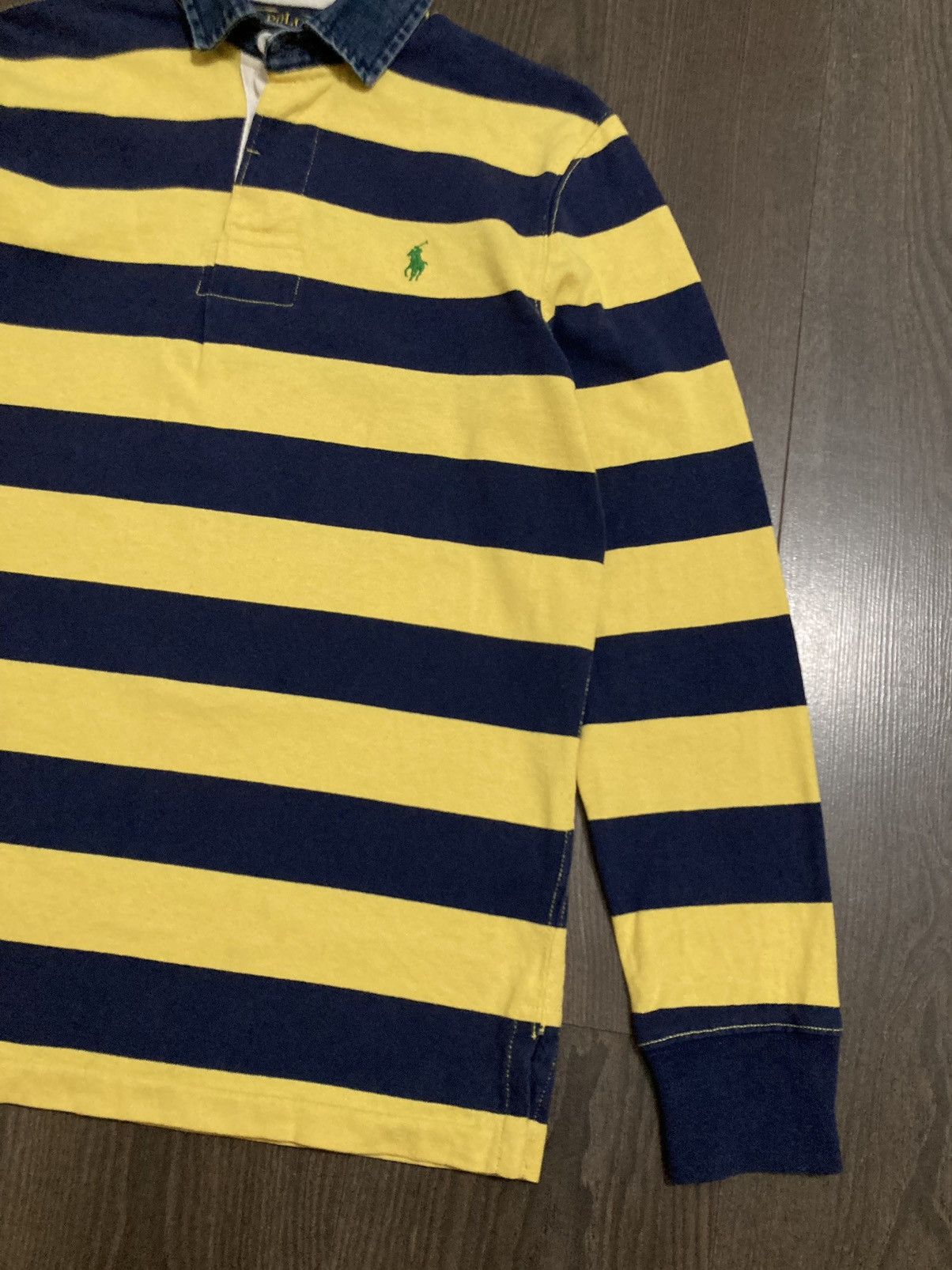 Polo Ralph Lauren × Ralph Lauren × Vintage RALPH LAUREN Striped Rugby Polo Shirt Size US S / EU 44-46 / 1 - 4 Thumbnail