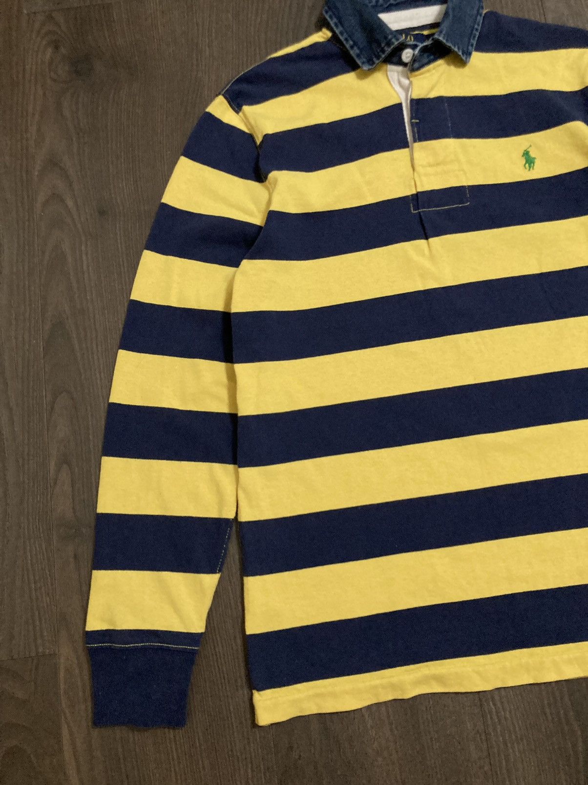 Polo Ralph Lauren × Ralph Lauren × Vintage RALPH LAUREN Striped Rugby Polo Shirt Size US S / EU 44-46 / 1 - 5 Thumbnail