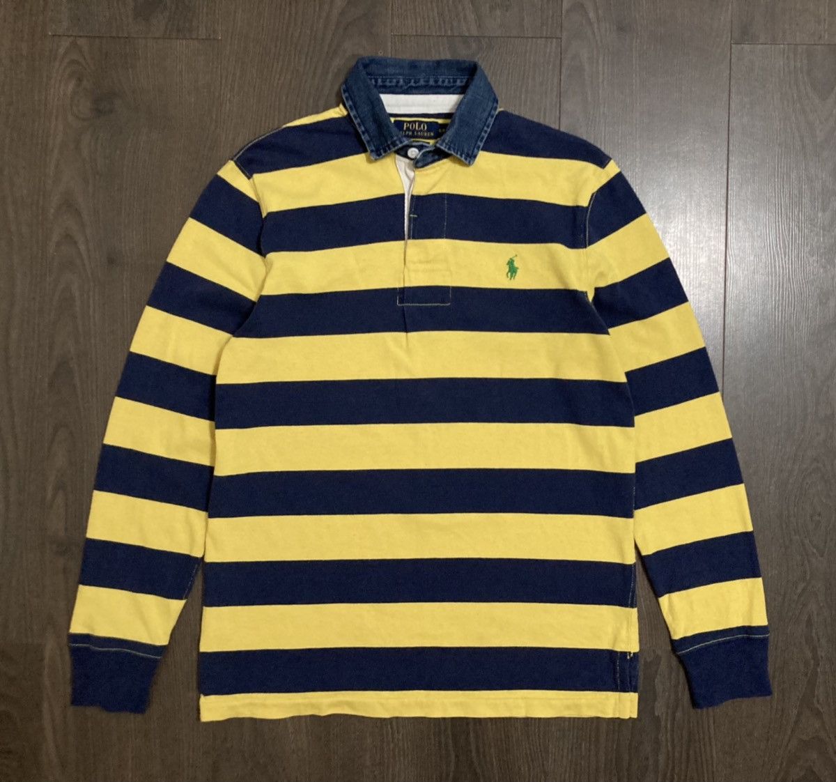 Polo Ralph Lauren × Ralph Lauren × Vintage RALPH LAUREN Striped Rugby Polo Shirt Size US S / EU 44-46 / 1 - 1 Thumbnail