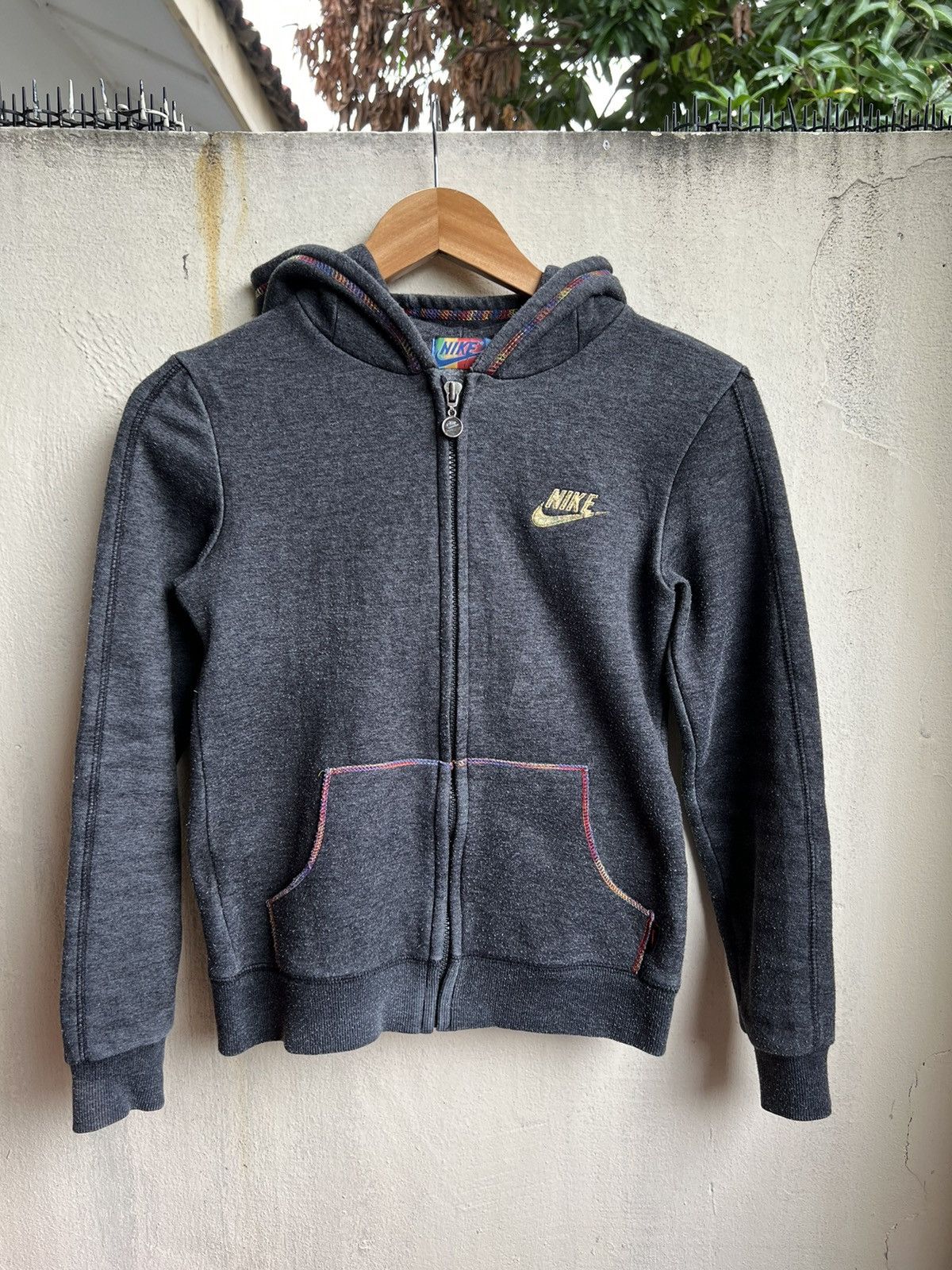 Nike × Vintage Vintage nike zippup Hoodie Sweatshirt Size M / US 6-8 / IT 42-44 - 3 Thumbnail