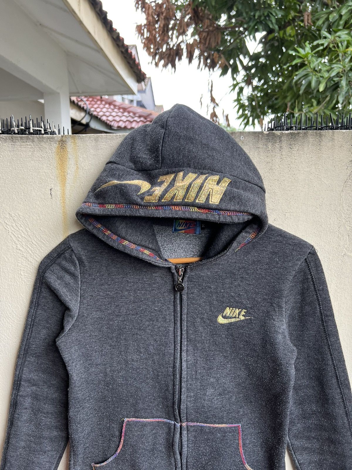 Nike × Vintage Vintage nike zippup Hoodie Sweatshirt Size M / US 6-8 / IT 42-44 - 5 Thumbnail